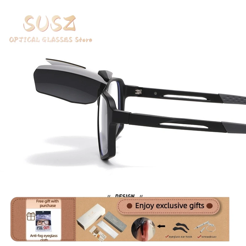SUSZ Multifunctional men Cat Eye Polarized Sunglasses Magnetic Clip Customizable Myopia Prescription Lens Reading Glasses
SUSZ Multifunctional men Cat Eye Polarized Sunglasses Magnetic Clip Customizable Myopia Prescription Lens Reading Glasses