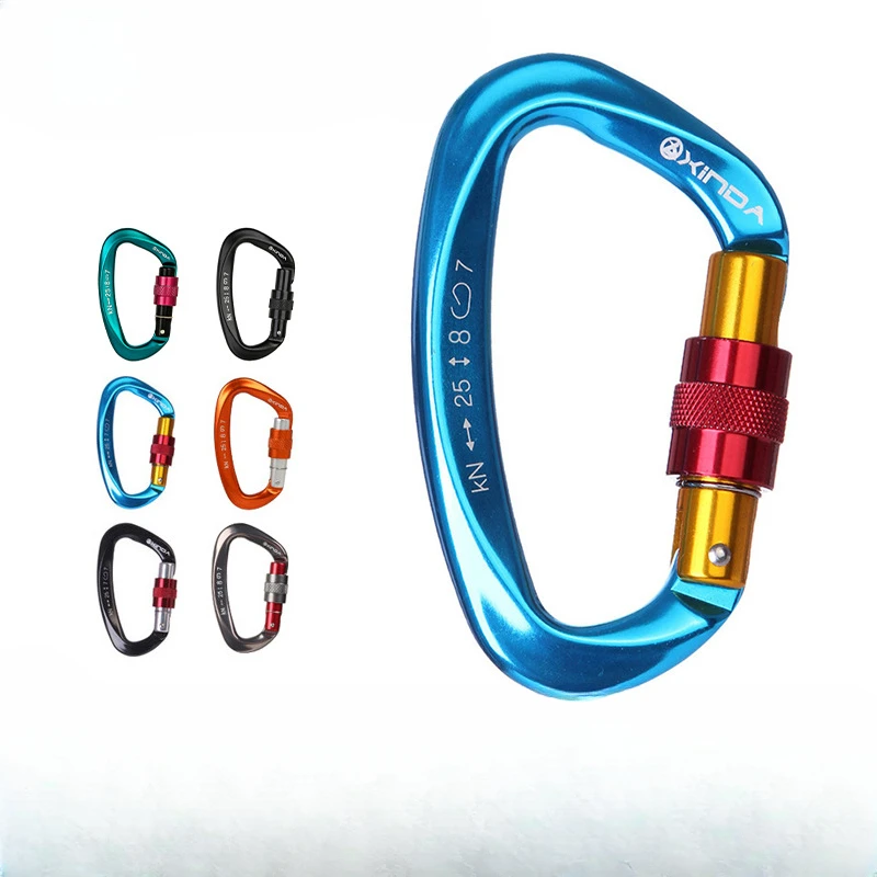 Mountaineering Caving Rock Climbing Carabiner D Shaped Safety Master Screw Lock Buckle Escalade Equipement
Mountaineering Caving Rock Climbing Carabiner D Shaped Safety Master Screw Lock Buckle Escalade Equipement