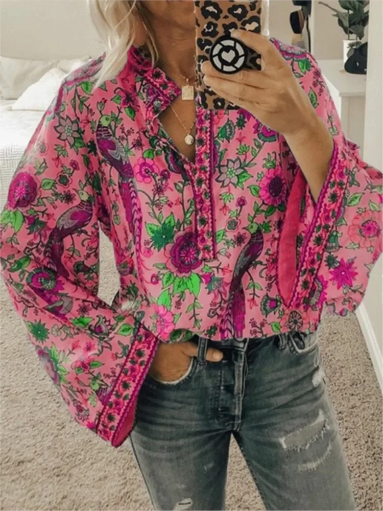 BWQ Women's Spring Autumn New Fashion Printed Shirt Button Open Loose Long Sleeve Stand Up Collar Casual Comfortable Shirt
BWQ Women's Spring Autumn New Fashion Printed Shirt Button Open Loose Long Sleeve Stand Up Collar Casual Comfortable Shirt