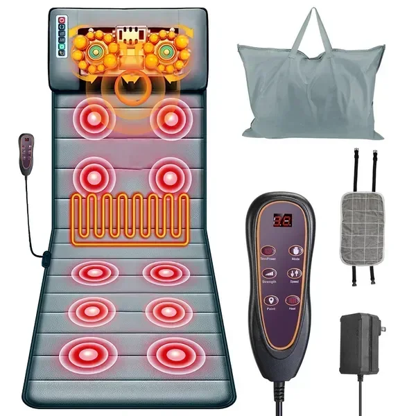 Full Body Electric Massage Mat with Heat Vibration Massage Pad Cushion Back Massage MattrChair Pad
Full Body Electric Massage Mat with Heat Vibration Massage Pad Cushion Back Massage MattrChair Pad