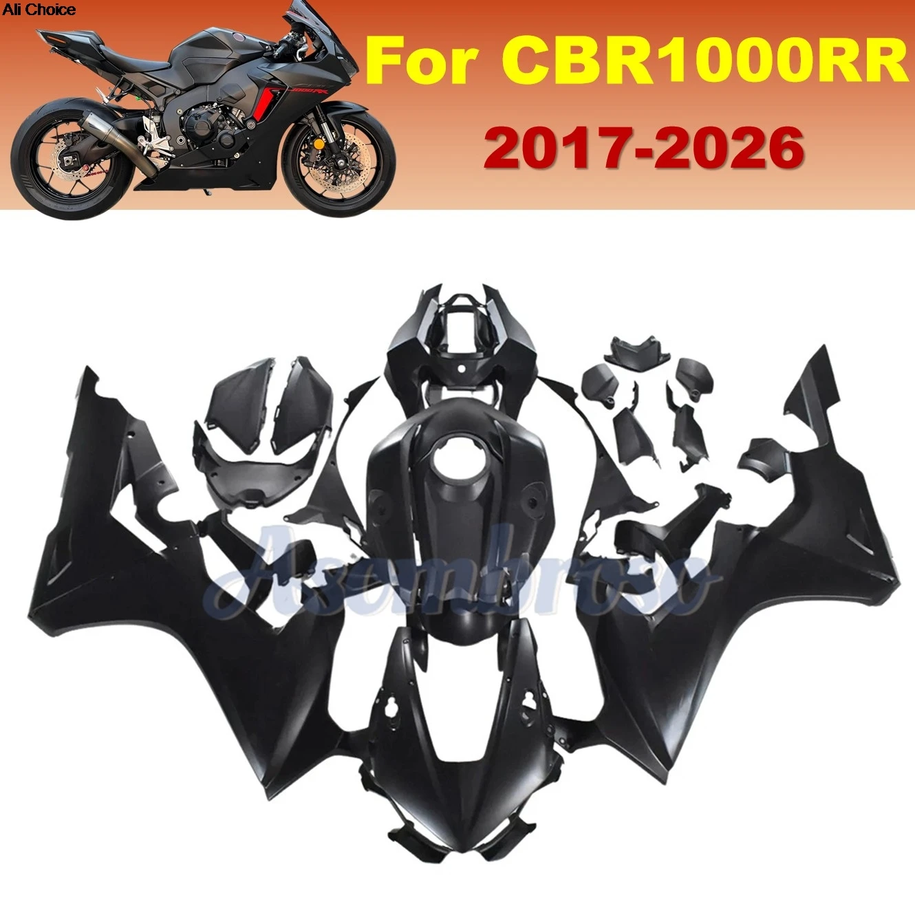 Motorcycle ABS Plastic Fairing Kit For Honda CBR1000RR 2017 2018 2019 2020-2026 S2 SP1 CBR1000RA Matte Black Paint Bodywork
Motorcycle ABS Plastic Fairing Kit For Honda CBR1000RR 2017 2018 2019 2020-2026 S2 SP1 CBR1000RA Matte Black Paint Bodywork