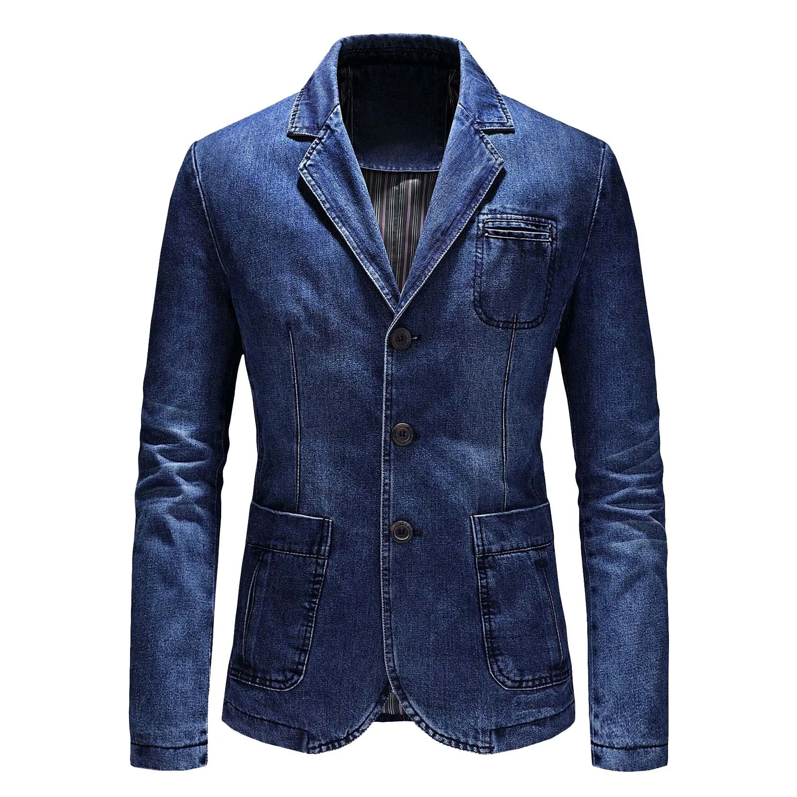 Men‘S Denim Jacket Cowboy Retro Cotton Denim Coat Spring Loose Fit Jeans Jacket Outerwear Y2k Casual Business Denim Suit Jacket
Men‘S Denim Jacket Cowboy Retro Cotton Denim Coat Spring Loose Fit Jeans Jacket Outerwear Y2k Casual Business Denim Suit Jacket