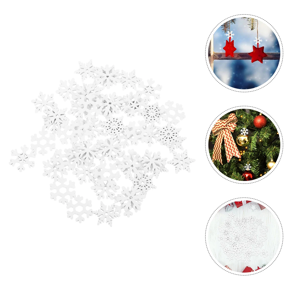 50 PCS Wooden Snowflakes Button Craft Painted Christmas Ornaments Decorate Boxwood
50 PCS Wooden Snowflakes Button Craft Painted Christmas Ornaments Decorate Boxwood