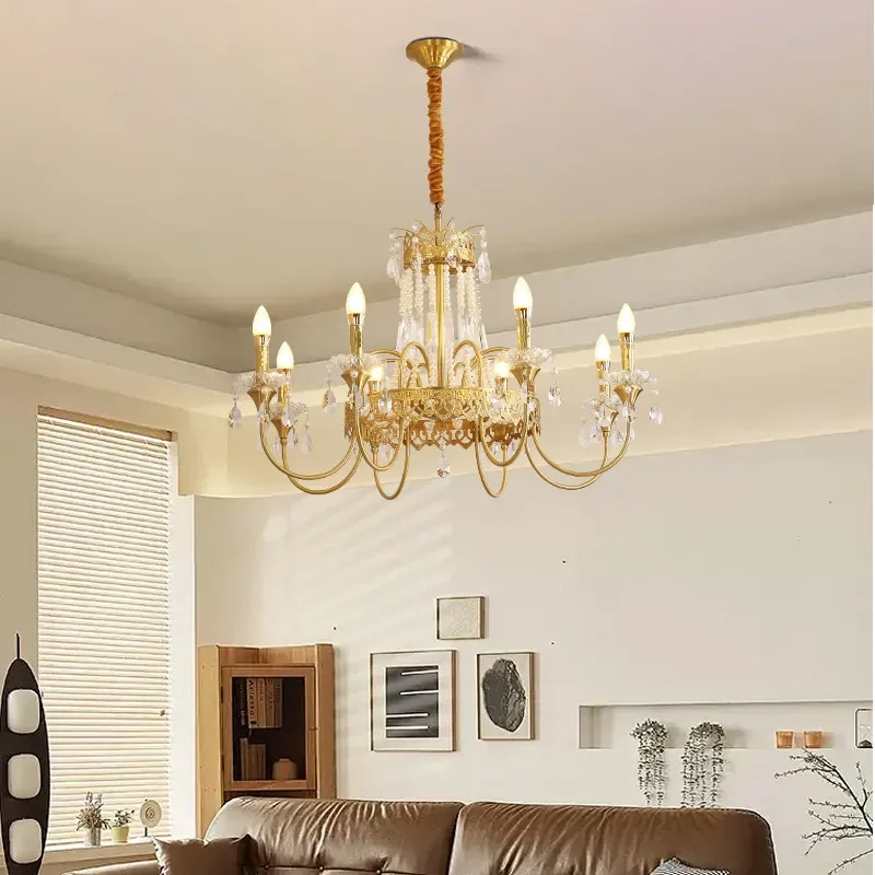 DORIAN French Brass Crystal Chandelier LED American Retro Living Room Restaurant Bedroom Study Villa Hotel Cafe Pendant Lamp
DORIAN French Brass Crystal Chandelier LED American Retro Living Room Restaurant Bedroom Study Villa Hotel Cafe Pendant Lamp