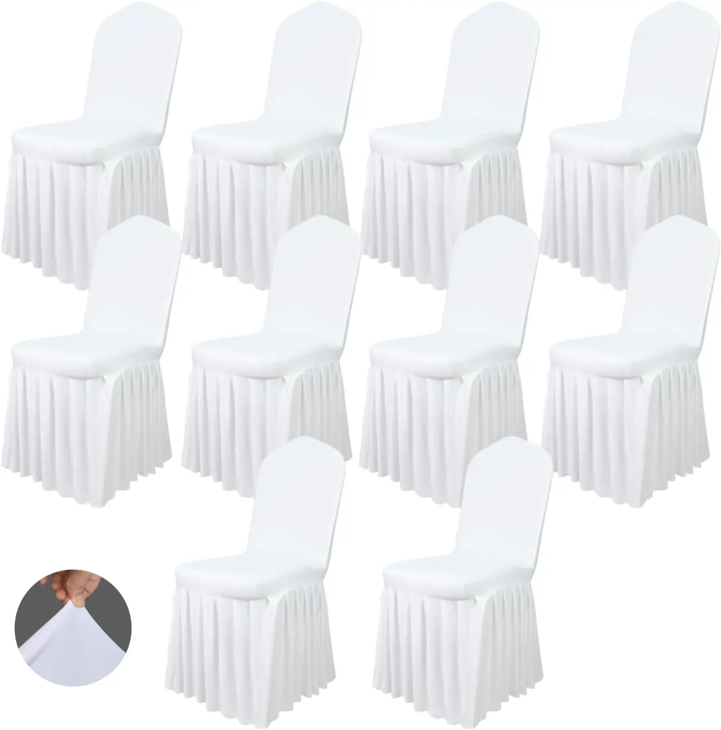 10 Pa White Chair Covers With Skirt|Super Fit Spandex Chair Seat Protector|Chair Covers Wedding| For Dining Room, Hotel,
10 Pa White Chair Covers With Skirt|Super Fit Spandex Chair Seat Protector|Chair Covers Wedding| For Dining Room, Hotel,