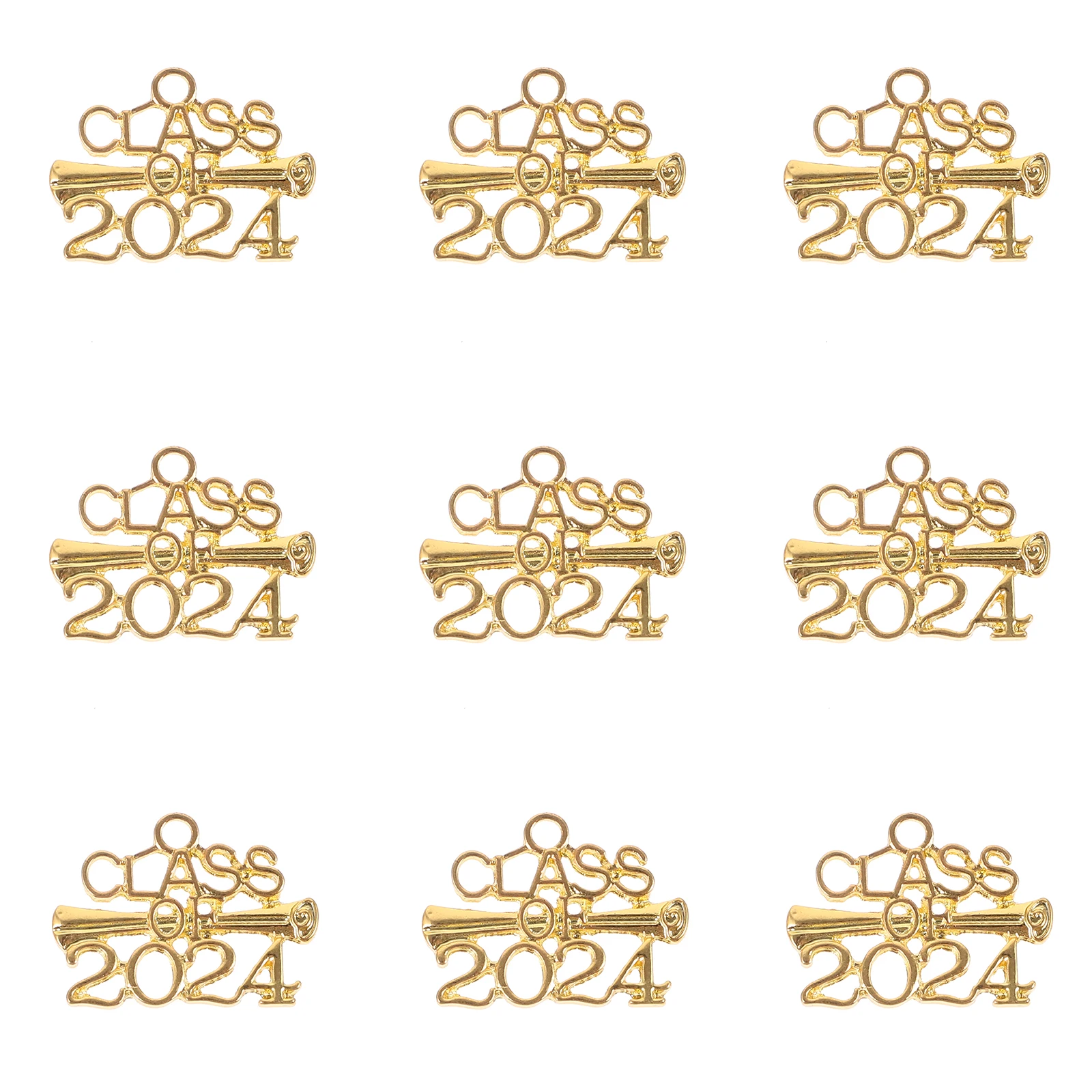 10pcs Alloy 2024 Charms Necklace Bracelet Earrings Class of 2024 Pendants Jewelry Crafts Accessories Metal Number Decorative
10pcs Alloy 2024 Charms Necklace Bracelet Earrings Class of 2024 Pendants Jewelry Crafts Accessories Metal Number Decorative