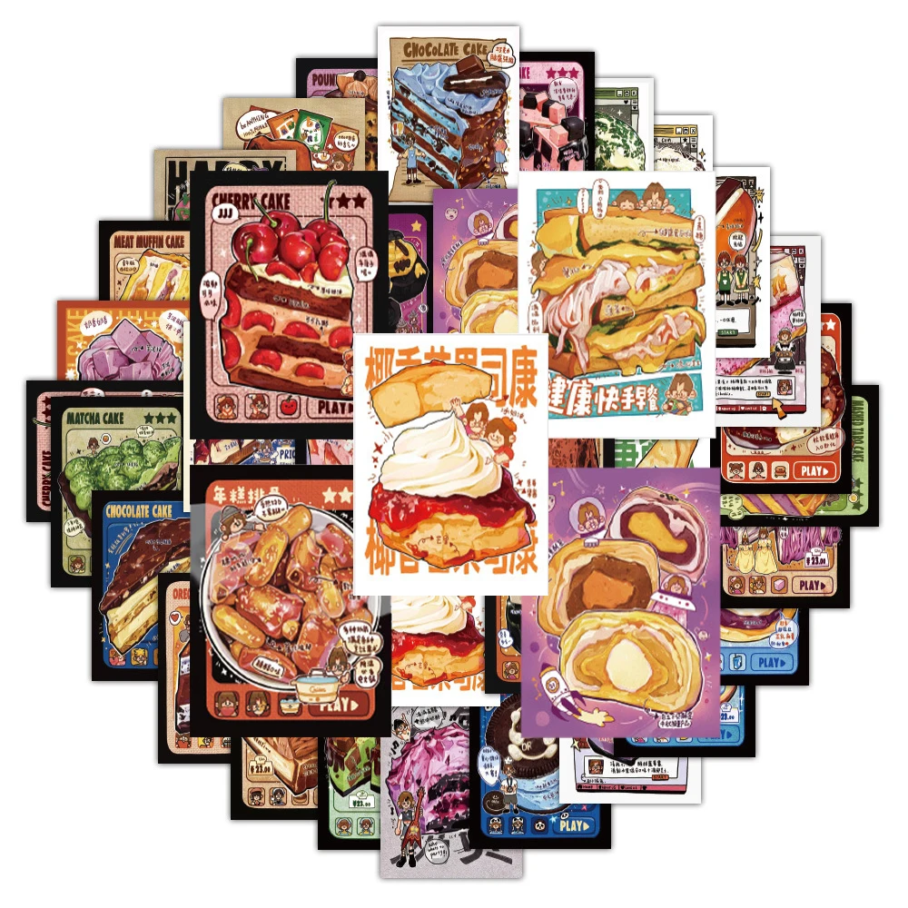 10/30/50pcs Funny Cartoon Dessert Cake Posters Stickers Aesthetic Kid Gift Decals for Stationery Phone Luggage Cute Sticker Toys
10/30/50pcs Funny Cartoon Dessert Cake Posters Stickers Aesthetic Kid Gift Decals for Stationery Phone Luggage Cute Sticker Toys