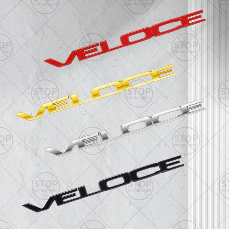 Car Sticker VELOCE Logo 3D Decal Body Decoration Badge Rear Trunk Emblem For Alfa Romeo Giulia Stelvio Giulietta MTO Mito Brera
Car Sticker VELOCE Logo 3D Decal Body Decoration Badge Rear Trunk Emblem For Alfa Romeo Giulia Stelvio Giulietta MTO Mito Brera