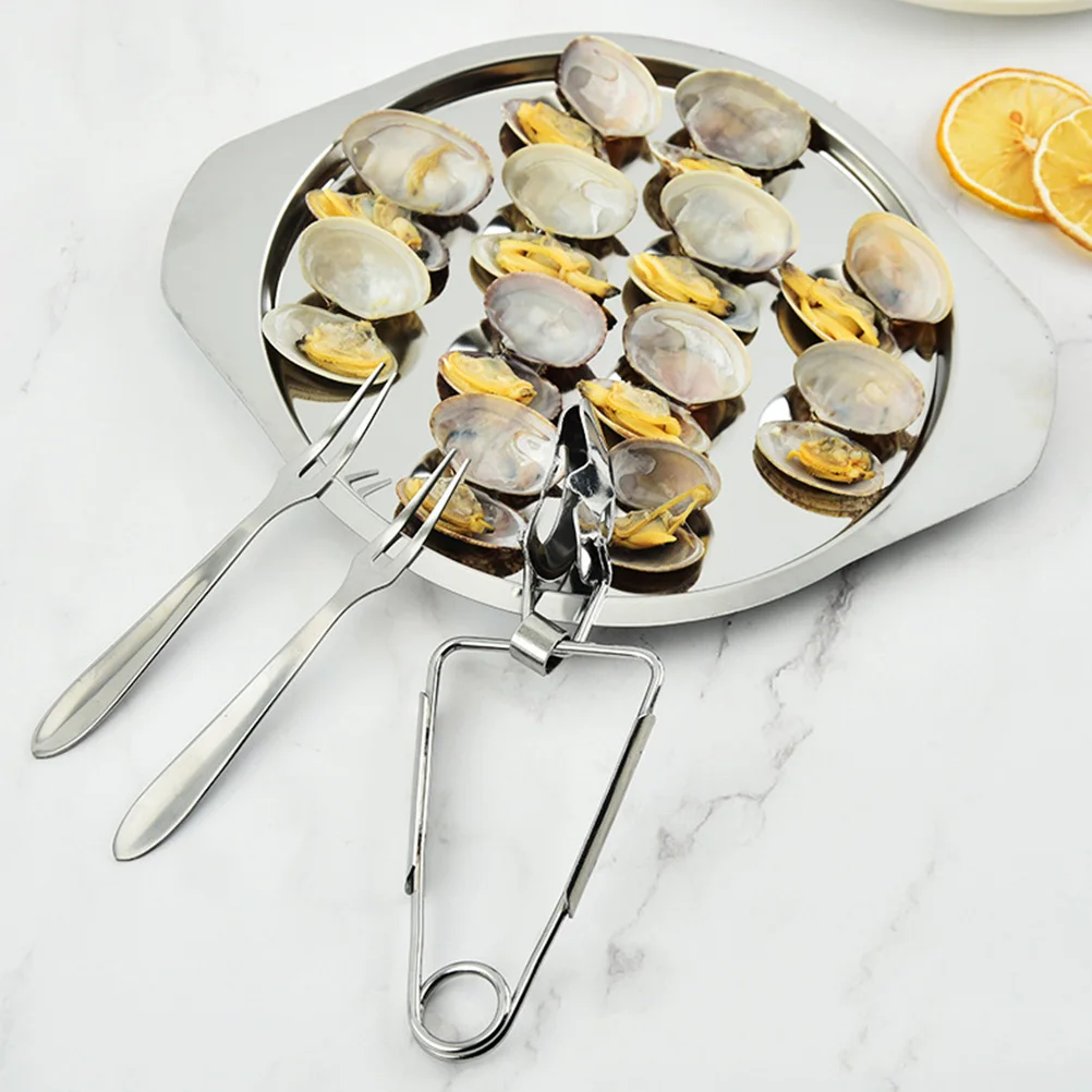 Stainless Steel Baking Plate Tray Escargot Tongs Snail Dish Set Microwave Safe Seafood Serving Tongs Kitchen Pan
Stainless Steel Baking Plate Tray Escargot Tongs Snail Dish Set Microwave Safe Seafood Serving Tongs Kitchen Pan
