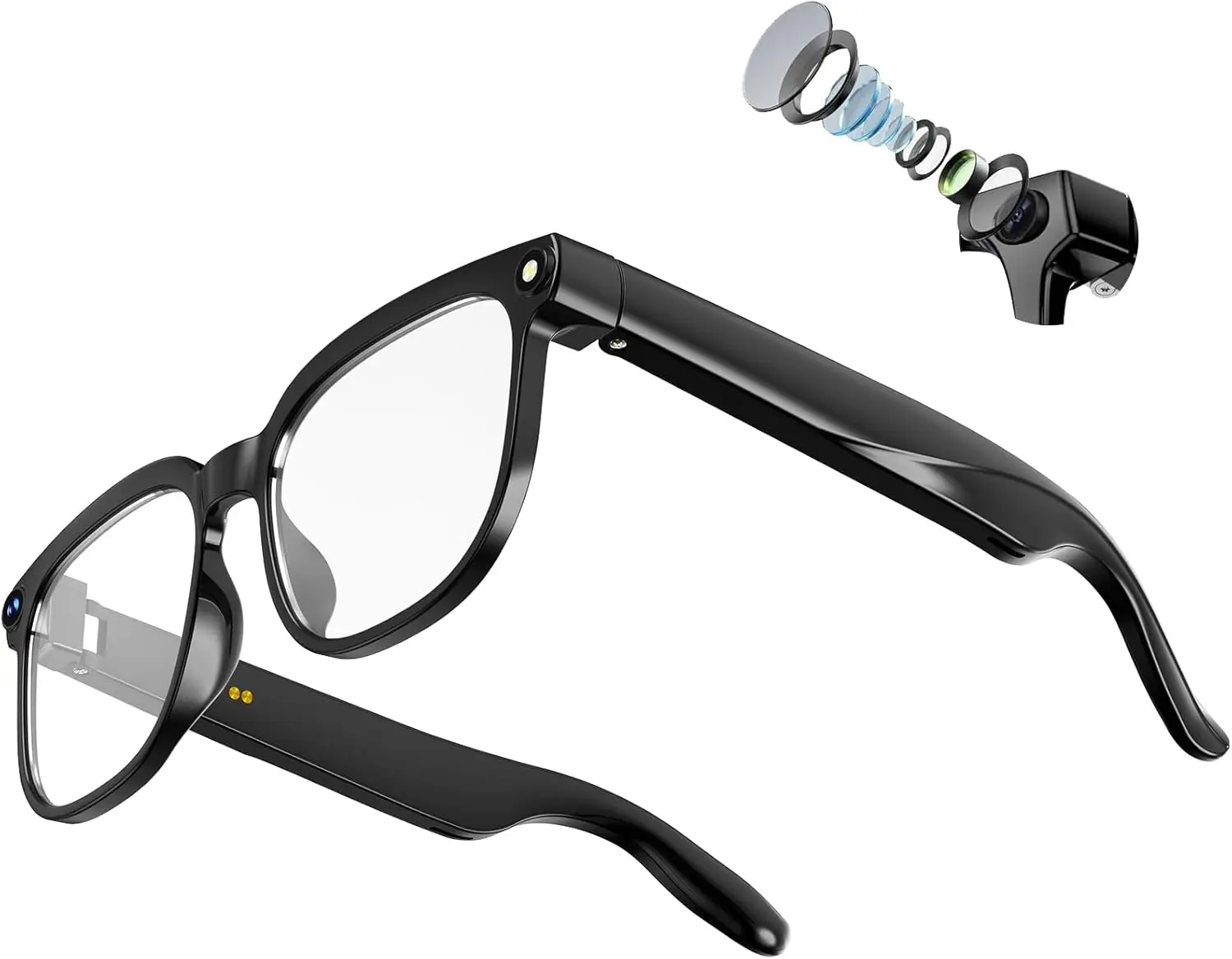AI Smart Glasses with 8MP 4K Camera, Real-Time Translation, Open-Ear Audio, Object Recognition, for Vlog & Outdoor
AI Smart Glasses with 8MP 4K Camera, Real-Time Translation, Open-Ear Audio, Object Recognition, for Vlog & Outdoor