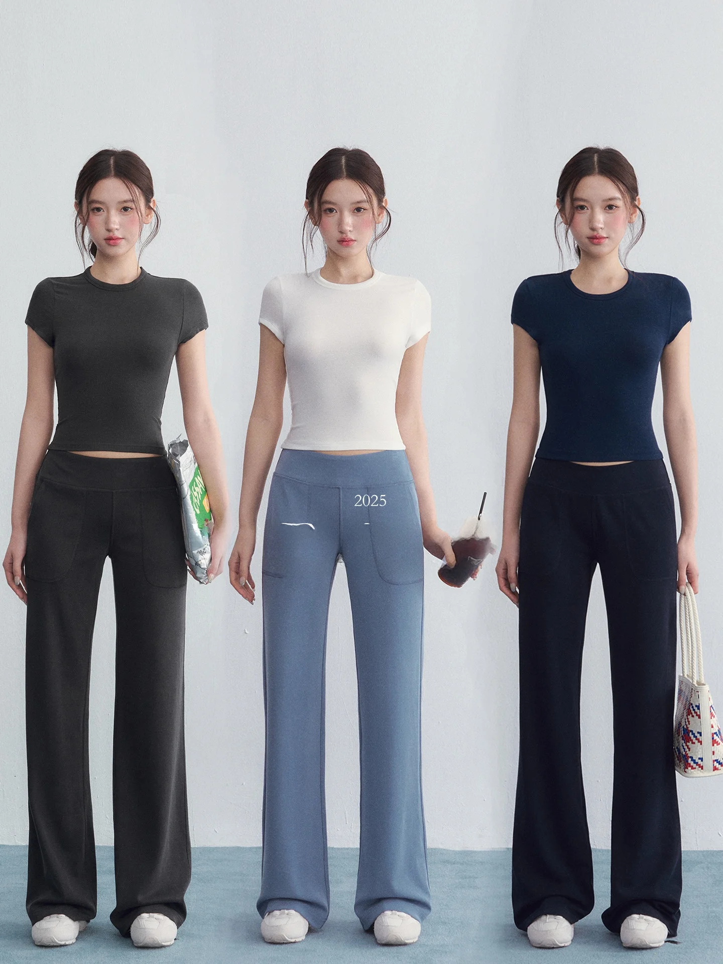 OIOI E Summer High Elastic ort Sve Women's T-irt Slimming Pants Set Cleanfit Sle Casual Wear Lightweight
OIOI E Summer High Elastic ort Sve Women's T-irt Slimming Pants Set Cleanfit Sle Casual Wear Lightweight