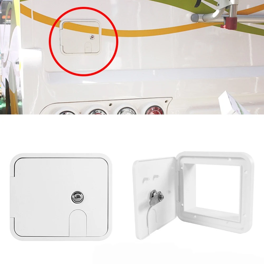 Weatherproof RV Hatch Door With Lock For Camper For Van For Trailer For Yacht Cable Water Storage Accessories White ABS RV Parts
Weatherproof RV Hatch Door With Lock For Camper For Van For Trailer For Yacht Cable Water Storage Accessories White ABS RV Parts