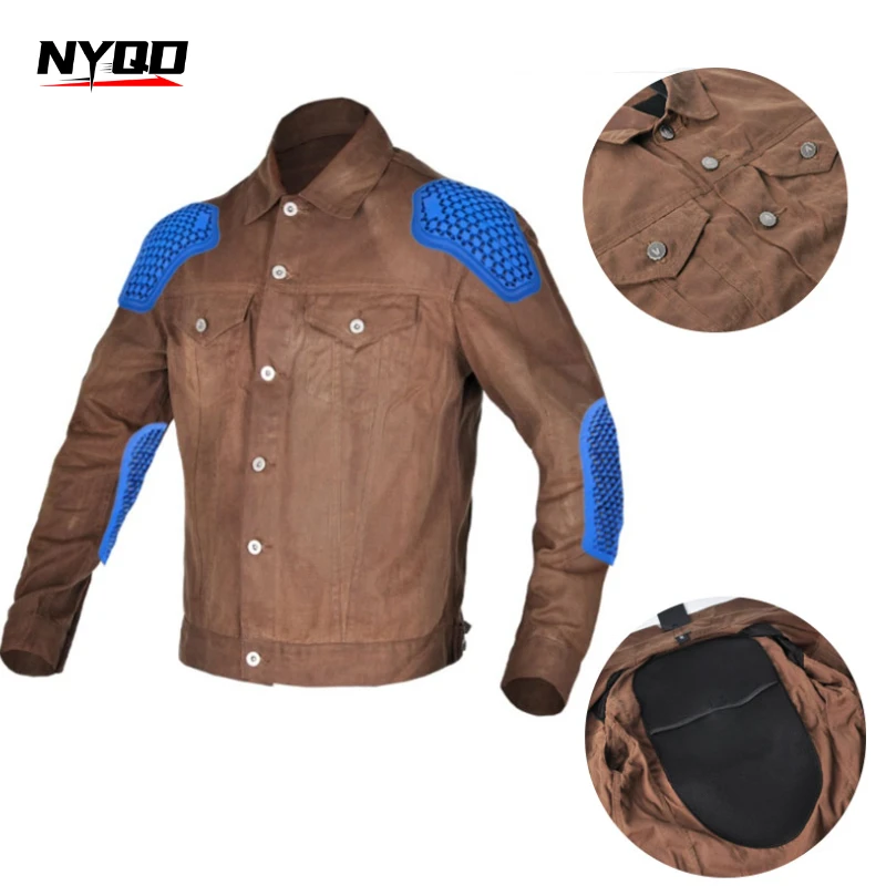 VOLERO Retro Waxed Cycling Clothing Long Sleeve Men's Women's Casual Motorcycle Jacket Four Seasons Anti-fall Suit
VOLERO Retro Waxed Cycling Clothing Long Sleeve Men's Women's Casual Motorcycle Jacket Four Seasons Anti-fall Suit