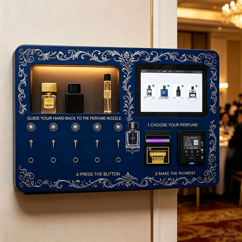Fragrance Tester Vending Machine Interactive Perfume Sampling Station for Retail Spaces Wholesale Customized
Fragrance Tester Vending Machine Interactive Perfume Sampling Station for Retail Spaces Wholesale Customized