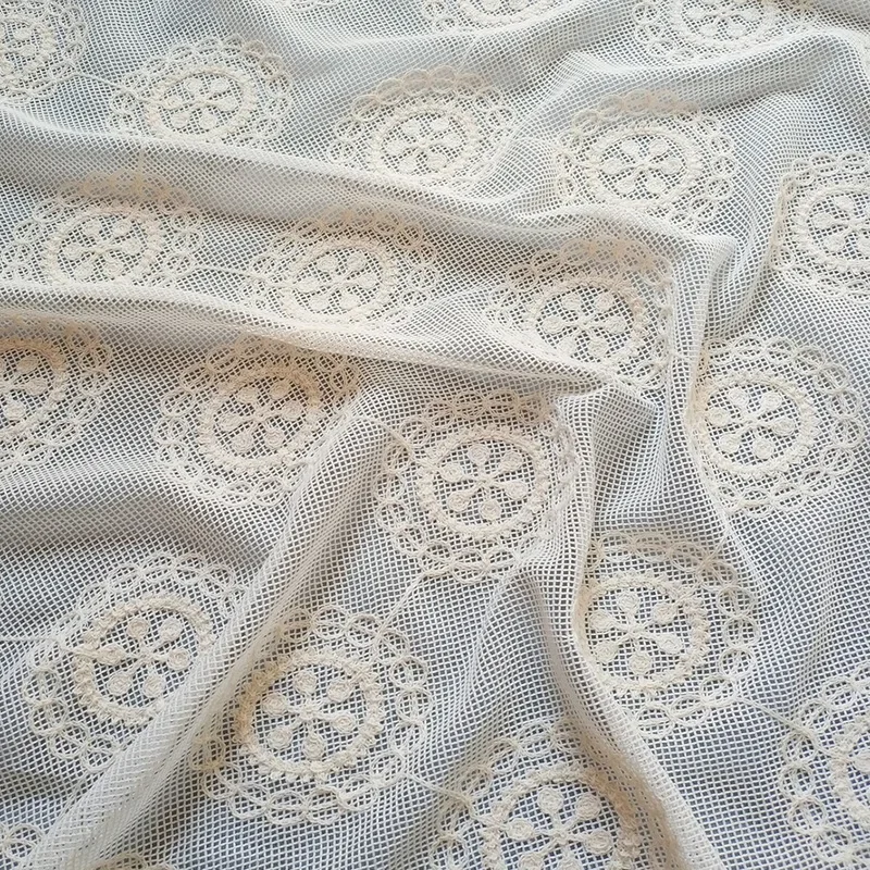 High-quality lace embroidered circular sunflower hollow mesh fabric lace full-width fabric for clothing sewing accessories
High-quality lace embroidered circular sunflower hollow mesh fabric lace full-width fabric for clothing sewing accessories