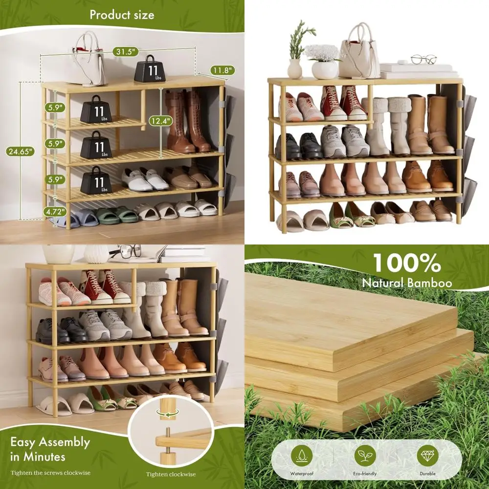 4-уровневая полка-органайзер для обуви на 20–24 пары, отдельно стоящее хранилище со съемным карманом для прихожей, спален, общежитий
4-уровневая полка-органайзер для обуви на 20–24 пары, отдельно стоящее хранилище со съемным карманом для прихожей, спален, общежитий