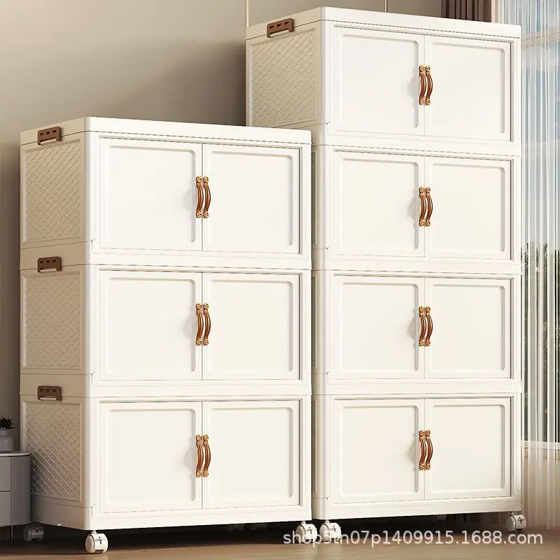 Storage Box Double Door Storage Cabinet Foldable Plastic Wardrobe Cream Wind Clothes Organizing Box Home Bedroom Locker
Storage Box Double Door Storage Cabinet Foldable Plastic Wardrobe Cream Wind Clothes Organizing Box Home Bedroom Locker