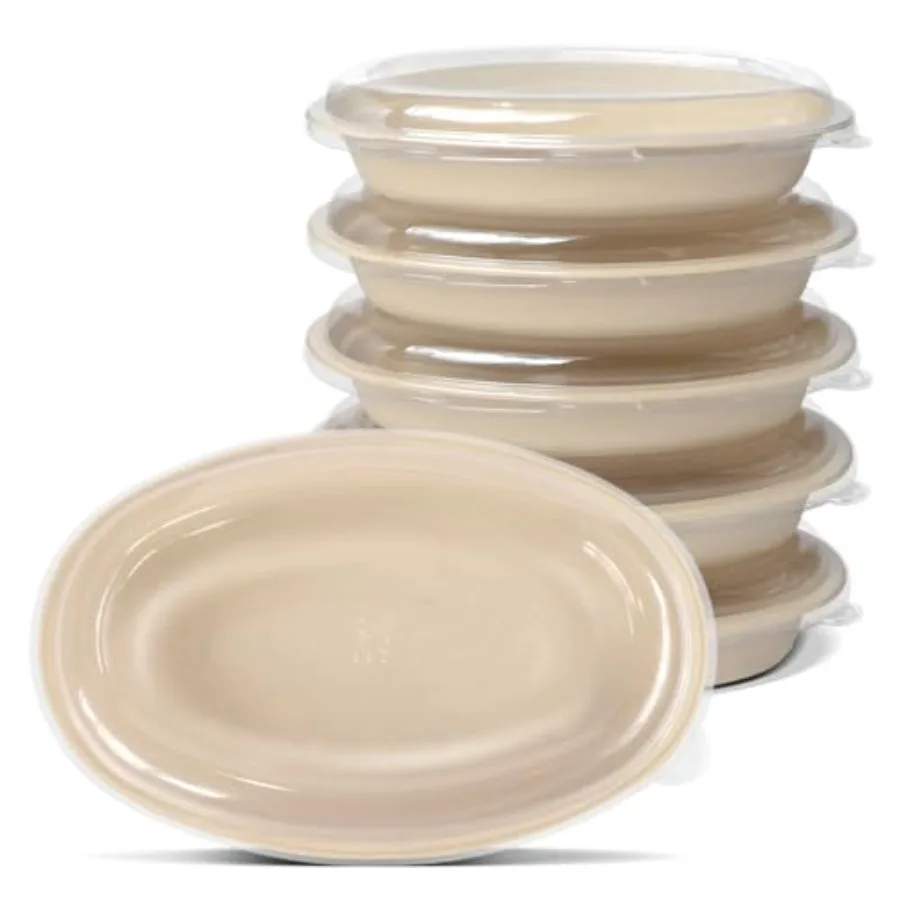 50 Pack 28 Oval Paper Bowls with Lids, Microwavable Oval Disposable Containers for Burrito, Salads, Pasta, Com-postable Meal Pr
50 Pack 28 Oval Paper Bowls with Lids, Microwavable Oval Disposable Containers for Burrito, Salads, Pasta, Com-postable Meal Pr