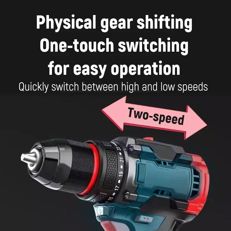 High Torque Cordless Power Drill for Drilling in Wood, Metal, Bricks Electric Drill Brushless Cordless Drill with LED Light
High Torque Cordless Power Drill for Drilling in Wood, Metal, Bricks Electric Drill Brushless Cordless Drill with LED Light