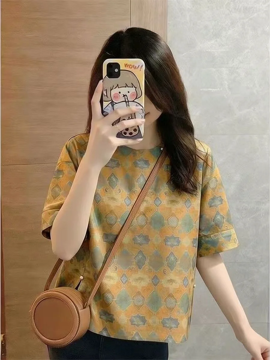 Elegant Short Sleeve Chinese Style Shirt Women's Fashionable New Chinese Style Summer Shirt Beautiful ZenInspired Tang Costume
Elegant Short Sleeve Chinese Style Shirt Women's Fashionable New Chinese Style Summer Shirt Beautiful ZenInspired Tang Costume