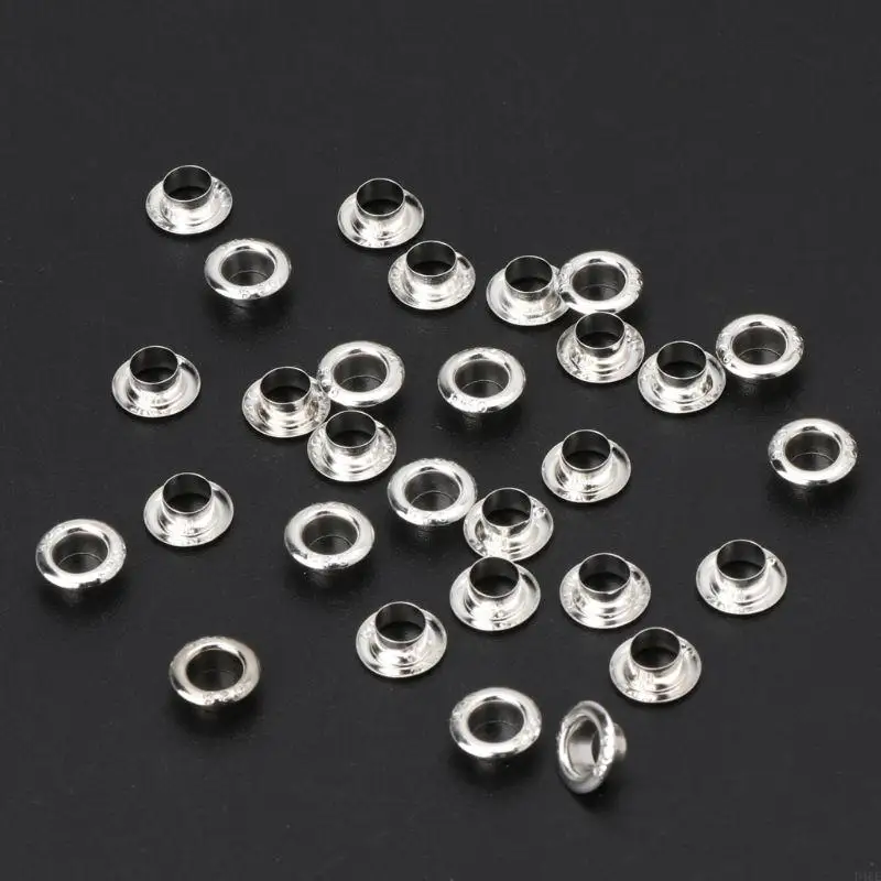 D46E 30Pcs Elegant Silver Round Eyelets Grommets for Jewelry Making DIY Accessories
D46E 30Pcs Elegant Silver Round Eyelets Grommets for Jewelry Making DIY Accessories