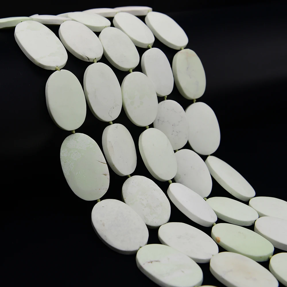 APDGG 25x35mm Natural Light Green Lemon Turquoise Stone Oval Shape Slice Loose Beads 16" Strand Jewelry Making DIY
APDGG 25x35mm Natural Light Green Lemon Turquoise Stone Oval Shape Slice Loose Beads 16" Strand Jewelry Making DIY