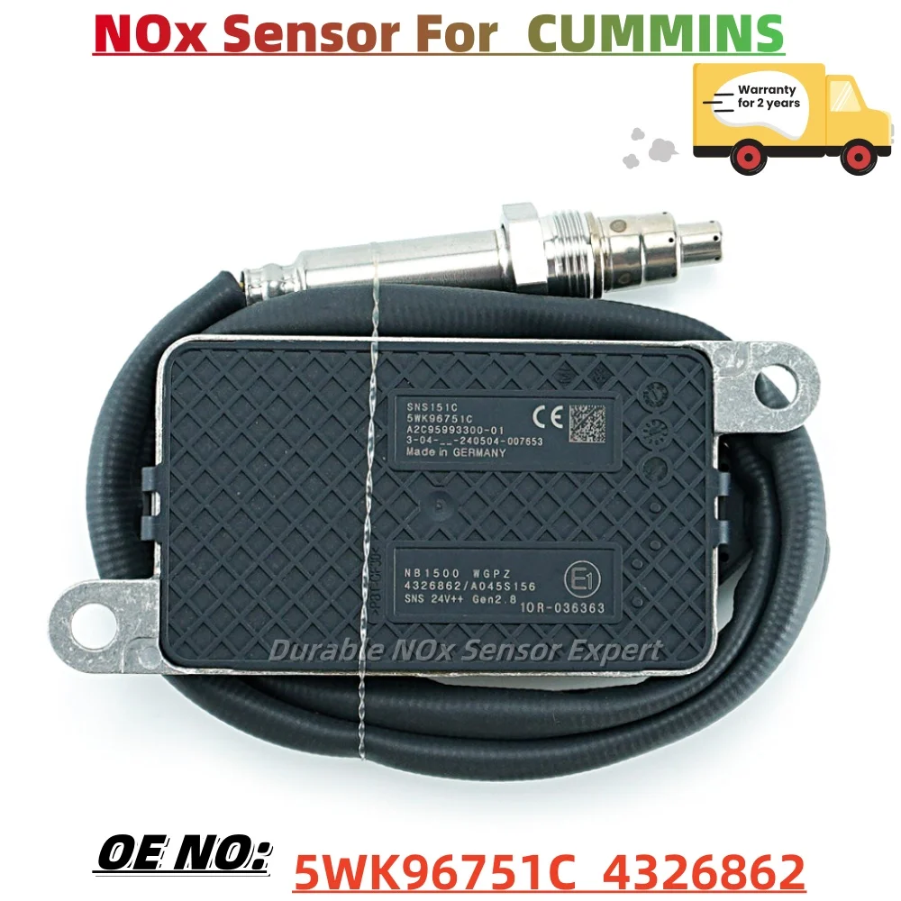 4326862 5WK96751C A045S156 SNS151C A2C95993300-01 New Nitrogen Oxygen Sensor NOX Sensors For CUMMINS Engine
4326862 5WK96751C A045S156 SNS151C A2C95993300-01 New Nitrogen Oxygen Sensor NOX Sensors For CUMMINS Engine
