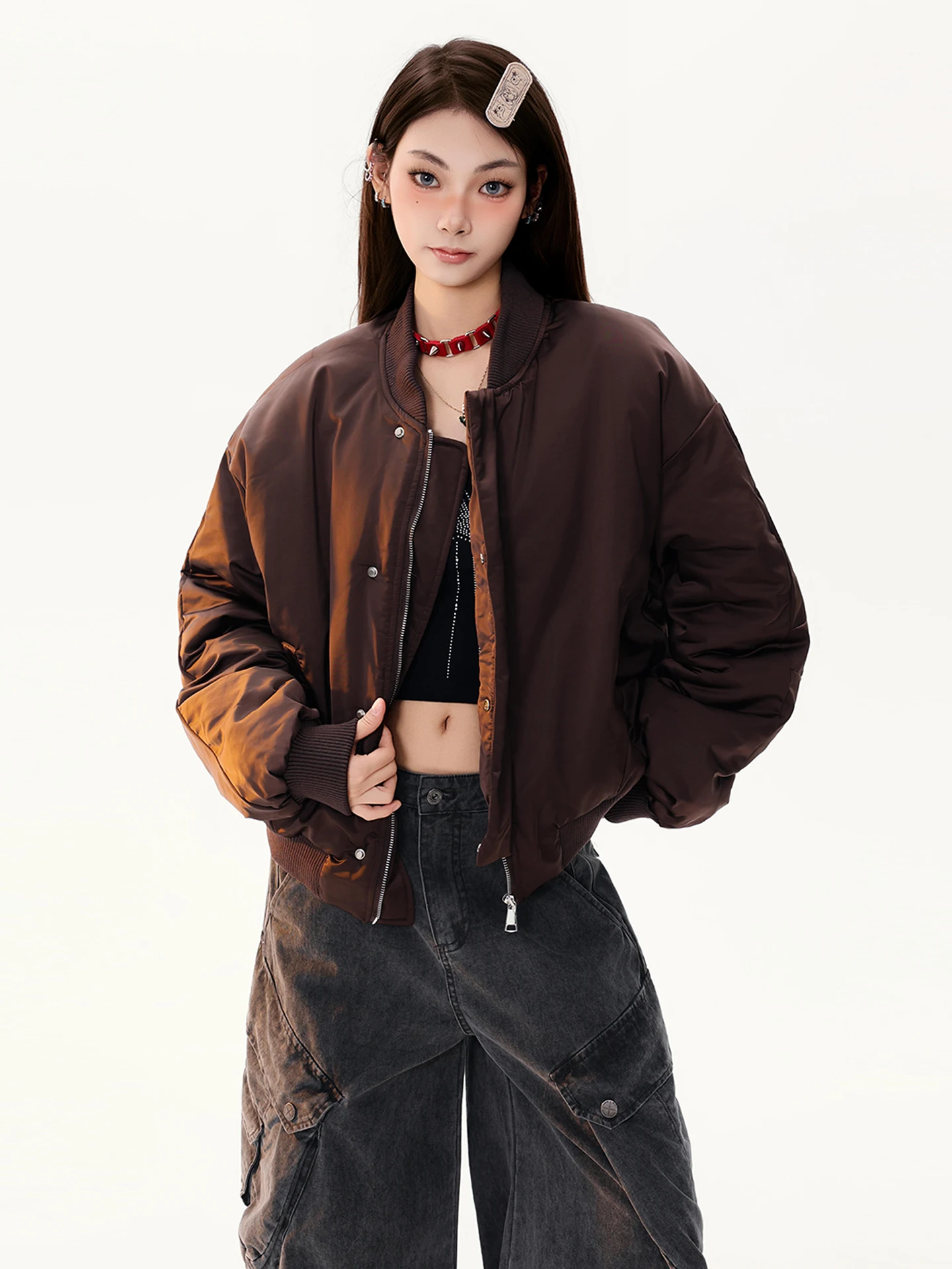 Pbb Satin Acetate Bomber Pilot Jaet Cotton Coat ex American Streetwear Ma Bread Sle Couple Outerwear
Pbb Satin Acetate Bomber Pilot Jaet Cotton Coat ex American Streetwear Ma Bread Sle Couple Outerwear