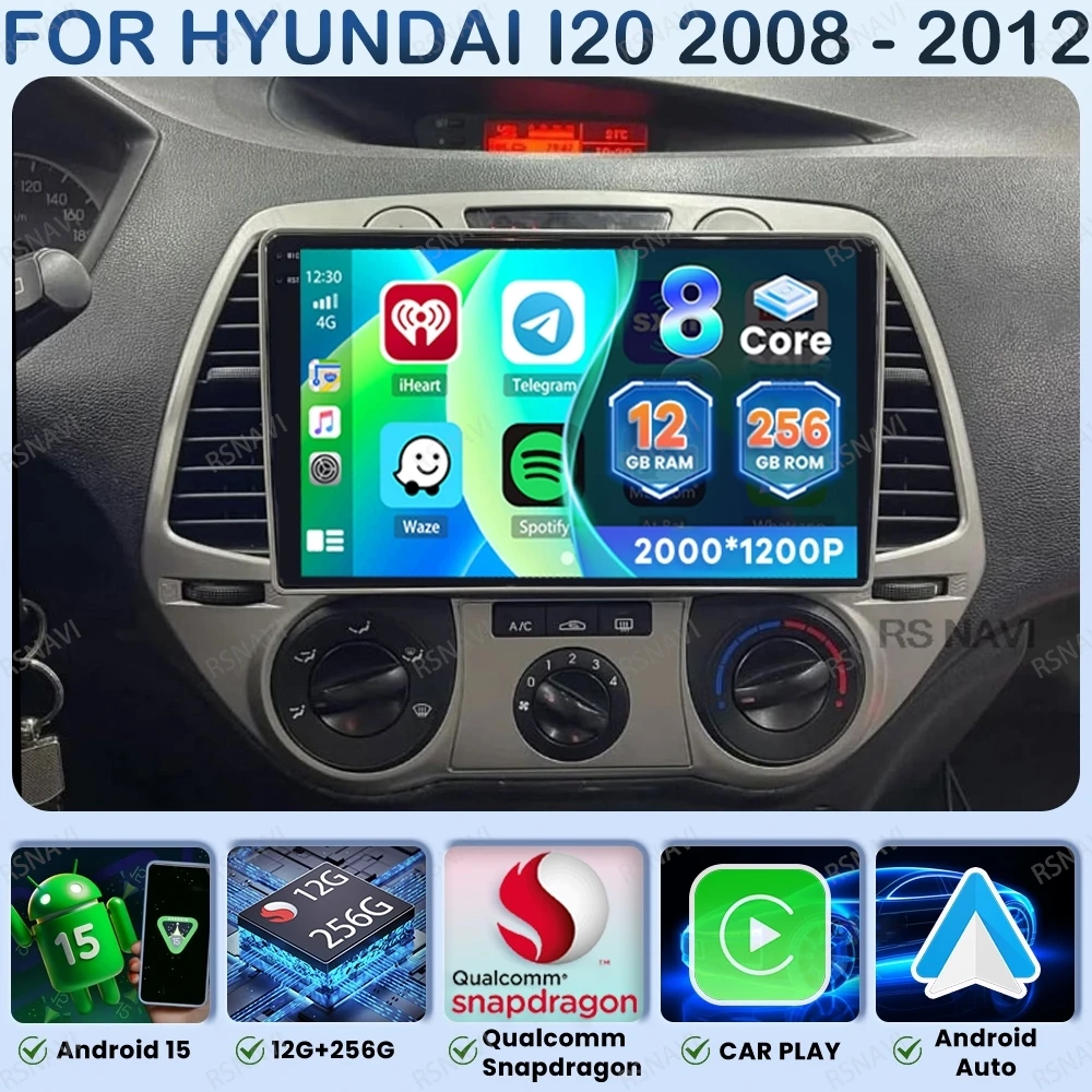 Автомобильный радиоприемник Android 15 для Hyundai I20 2012-2014 Беспроводной Carplay Auto Viedo Player 5G WIFI Qualcomm Головное устройство QLED DSP DVD BT
Автомобильный радиоприемник Android 15 для Hyundai I20 2012-2014 Беспроводной Carplay Auto Viedo Player 5G WIFI Qualcomm Головное устройство QLED DSP DVD BT