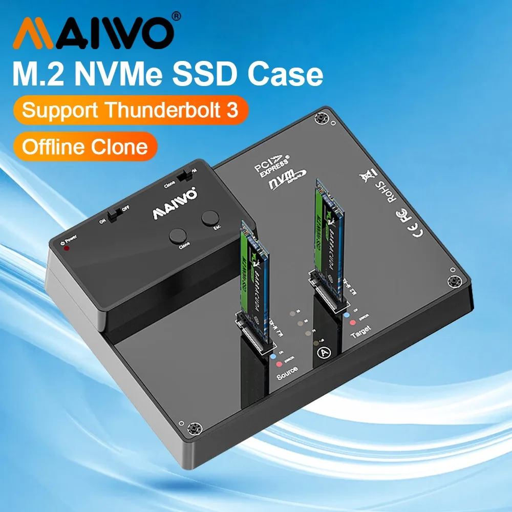 MAIWO M.2 NVMe SSD Case Docking Station Copy Machine Type-C External Hard Drive Reader NVMe Hard Drive with Clone for PC Case
MAIWO M.2 NVMe SSD Case Docking Station Copy Machine Type-C External Hard Drive Reader NVMe Hard Drive with Clone for PC Case