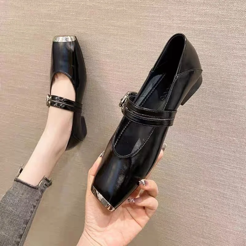 Women's Metal Toe Cap Mary Janes Shoes 2026 Spring New Korean Style Soft Leather Flats Round Toe Slip On Casual Loafers
Women's Metal Toe Cap Mary Janes Shoes 2026 Spring New Korean Style Soft Leather Flats Round Toe Slip On Casual Loafers