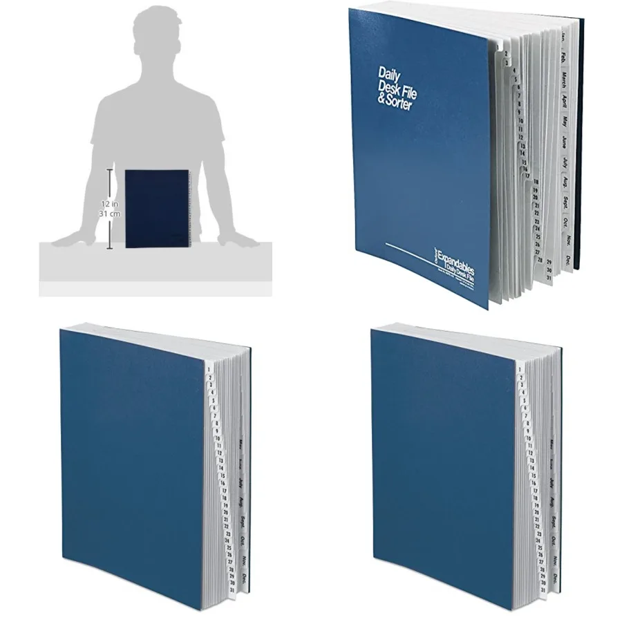 Expanding Desk File, Laminated Daily and Monthly Tabs, Letter Size, Navy, Each DDF5-OX
Expanding Desk File, Laminated Daily and Monthly Tabs, Letter Size, Navy, Each DDF5-OX