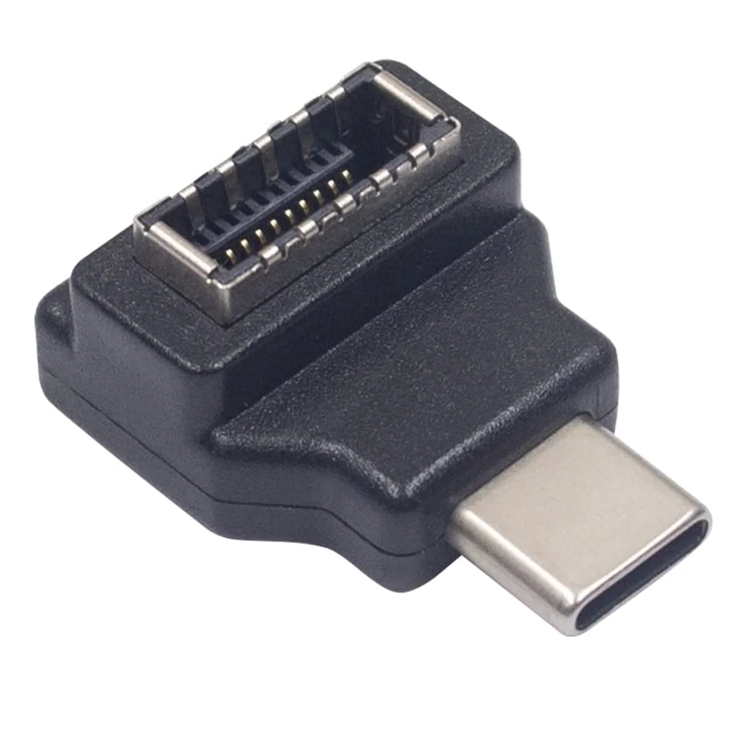90 Degree Angle USB 3.1 C Male to Type E Female Front Panel Header Extension Adapter 10Gbps Converter for Motherboard Internal
90 Degree Angle USB 3.1 C Male to Type E Female Front Panel Header Extension Adapter 10Gbps Converter for Motherboard Internal