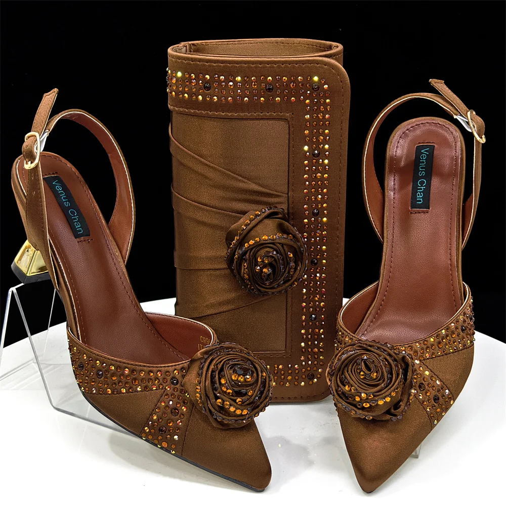 2025 New Hot Selling Coming Brown Color High Quality Comfortable Heel Sandal with Handal Bag For Women Wedding Party
2025 New Hot Selling Coming Brown Color High Quality Comfortable Heel Sandal with Handal Bag For Women Wedding Party