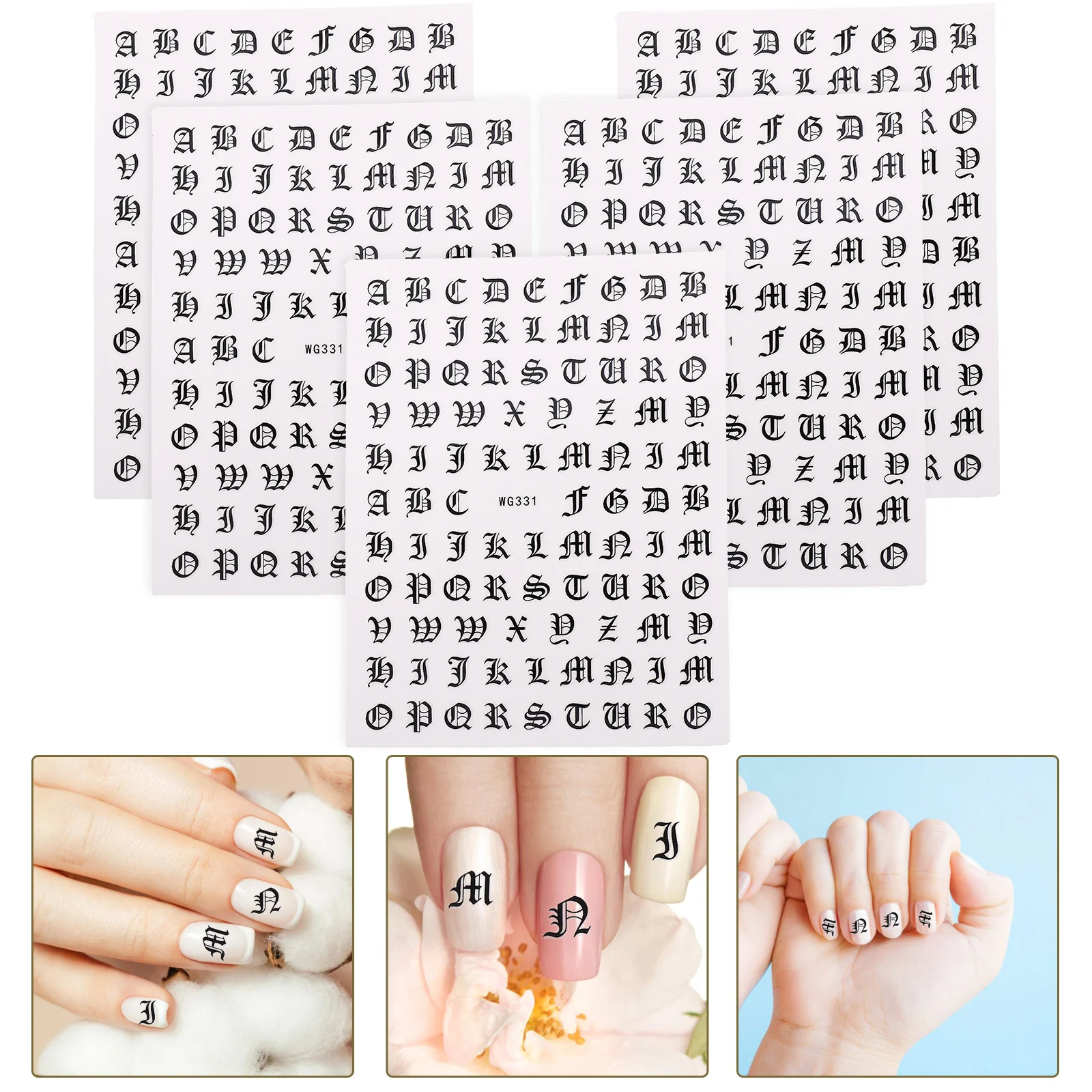 5 Sheets Golden Letter Nail Stickers Glow in Dark PVC Material Easy Apply Nail Art Supplies Decals for Women DIY Party
5 Sheets Golden Letter Nail Stickers Glow in Dark PVC Material Easy Apply Nail Art Supplies Decals for Women DIY Party