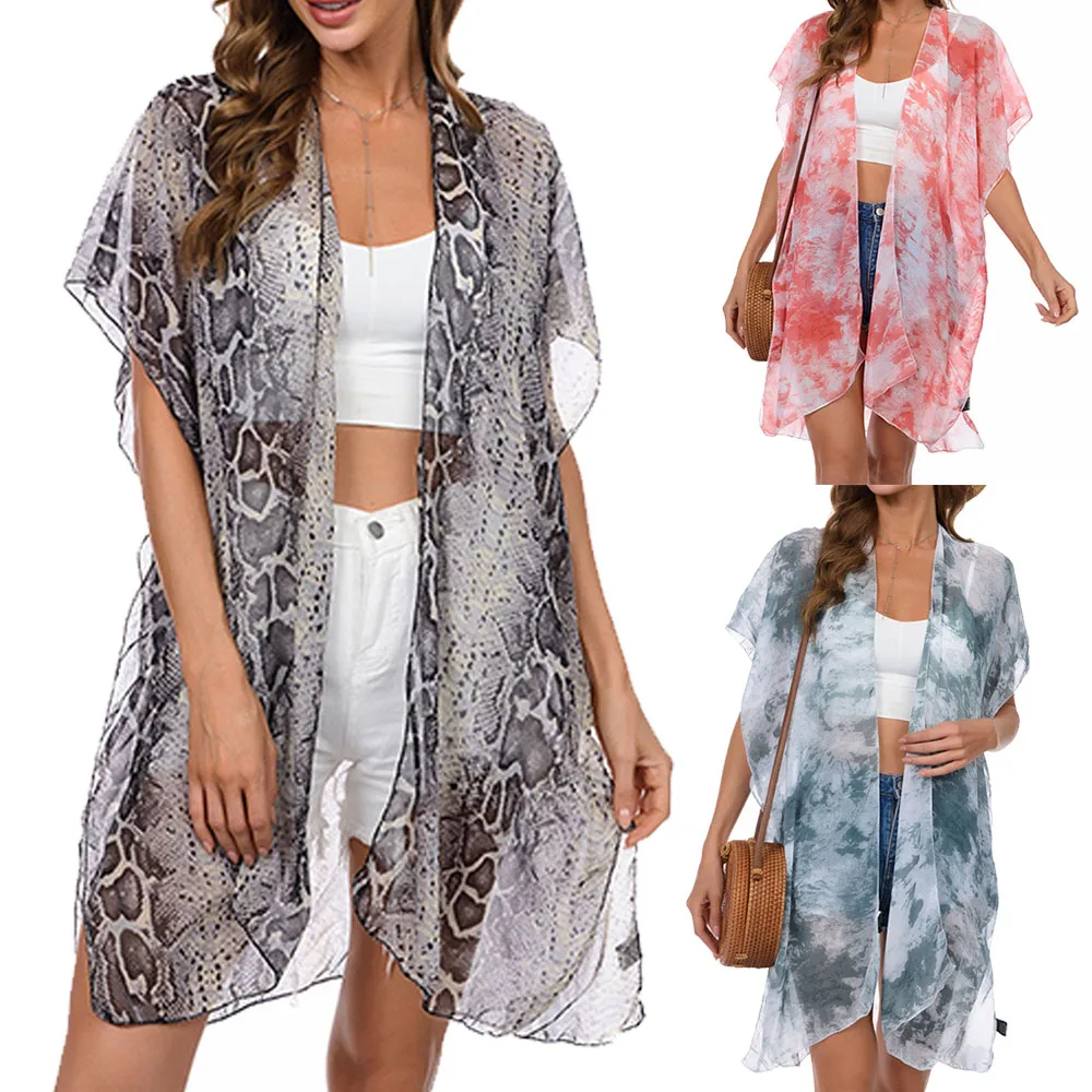 Women's Tops Boho Loose Floral Coverups Beach Swim Bikini Kimono Cardigan Bathing Suit Cover Ups Blouse Swimwear Resort Wear
Women's Tops Boho Loose Floral Coverups Beach Swim Bikini Kimono Cardigan Bathing Suit Cover Ups Blouse Swimwear Resort Wear