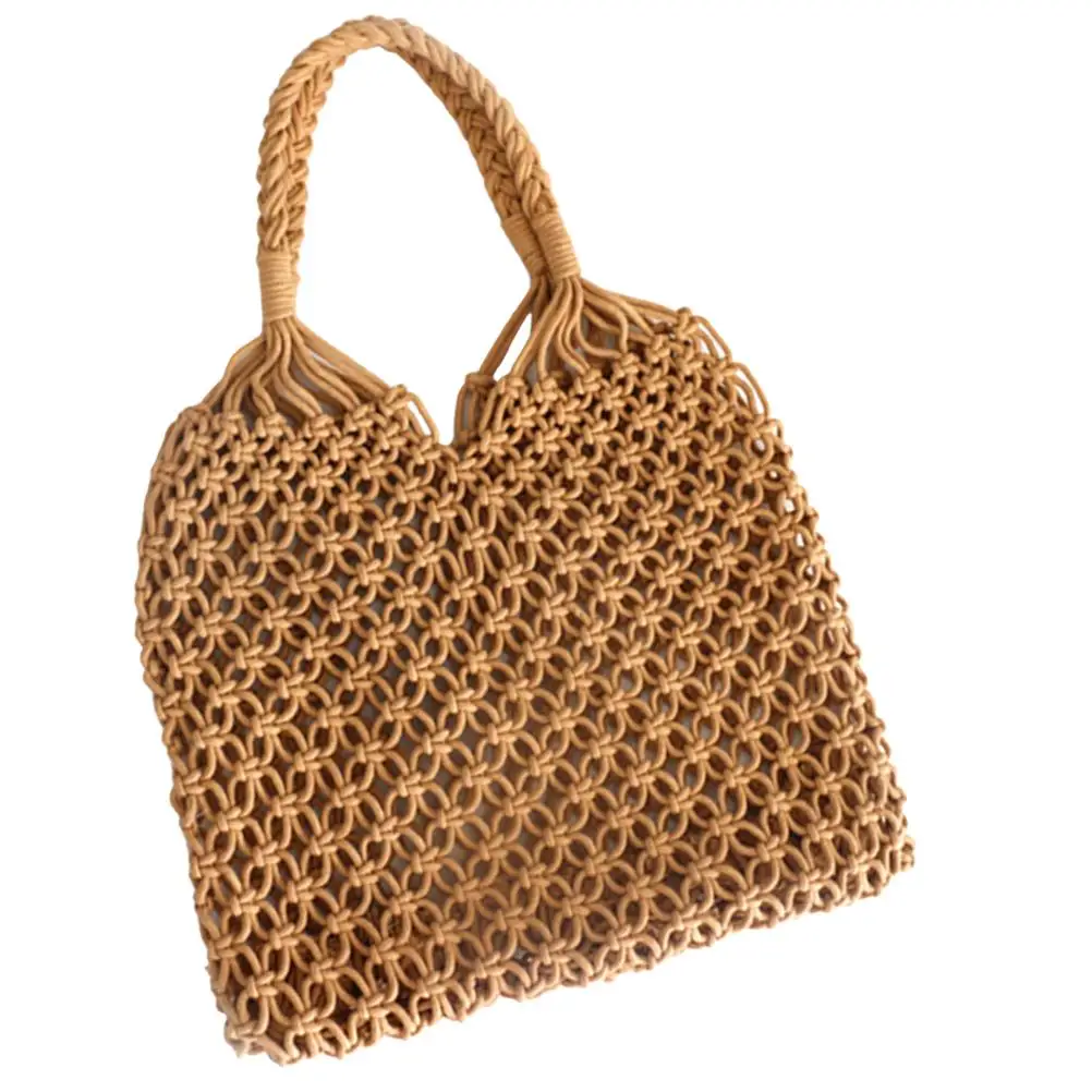 Shoulder Bag Shopping Tote Woven Cotton Beach Crochet Girl Mesh Bags Knit Rope Summer Aesthetic
Shoulder Bag Shopping Tote Woven Cotton Beach Crochet Girl Mesh Bags Knit Rope Summer Aesthetic