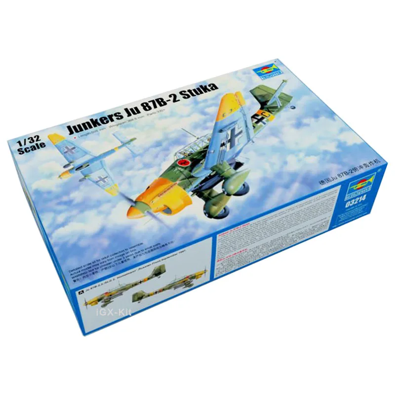 Trumpeter 03214 1:32 Scale German Junkers JU87 Ju87-2 Stuka Dive Bomber Toy Hobby Military Assembly Plastic Model Building Kit
Trumpeter 03214 1:32 Scale German Junkers JU87 Ju87-2 Stuka Dive Bomber Toy Hobby Military Assembly Plastic Model Building Kit