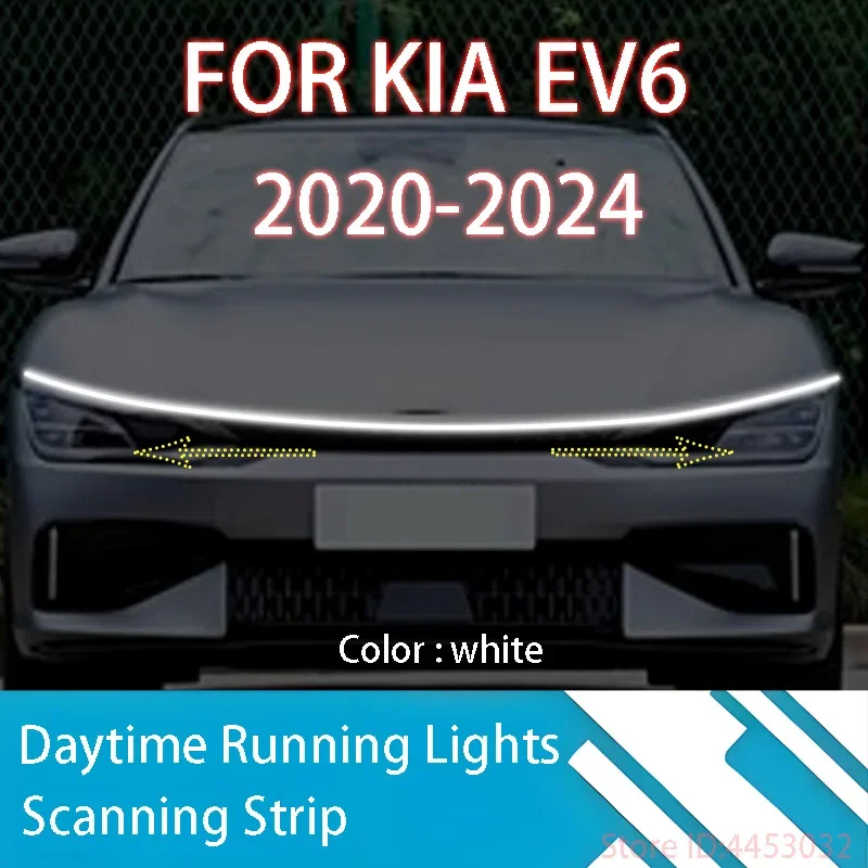 59-дюймовые светодиодные ленты для сканирования запуска DRL для Киа EV6 2020-2024 Дневные ходовые огни, декоративная лампа на капоте автомобиля, 12 В
59-дюймовые светодиодные ленты для сканирования запуска DRL для Киа EV6 2020-2024 Дневные ходовые огни, декоративная лампа на капоте автомобиля, 12 В