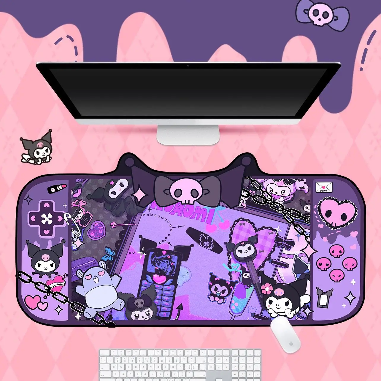 Sanrio Kuromi Y2K Aesthetic Oversized Desk Pad Irregular Shaped Keyboard Mat Anti-Slip for Anime Fans Students
Sanrio Kuromi Y2K Aesthetic Oversized Desk Pad Irregular Shaped Keyboard Mat Anti-Slip for Anime Fans Students