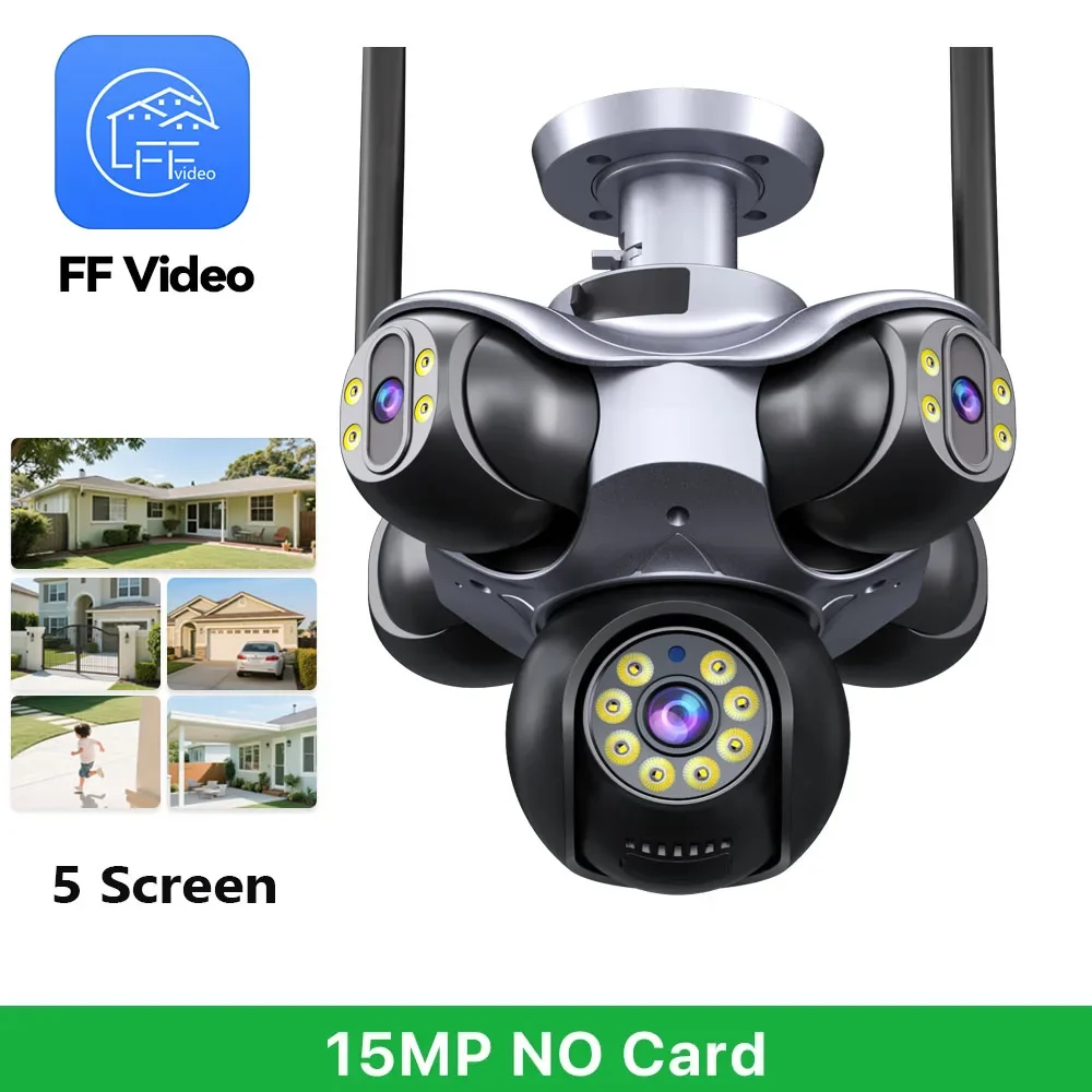 1080P Outdoor Security Camera IP65 5-Lens Multi-Angle Full-Color Night Vision Wi-Fi Motion Detection Two-Way Audio for Home Garden Supermarket
1080P Outdoor Security Camera IP65 5-Lens Multi-Angle Full-Color Night Vision Wi-Fi Motion Detection Two-Way Audio for Home Garden Supermarket
