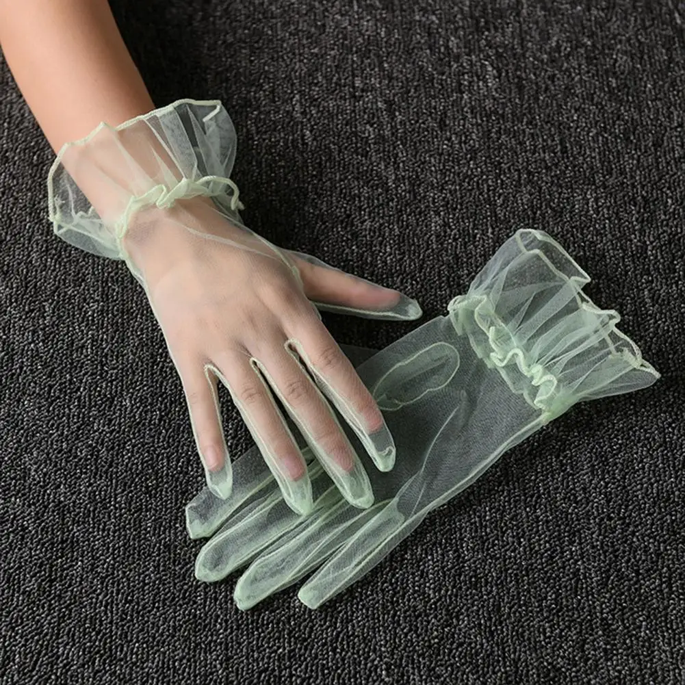Women Ruffle Tulle Gloves Sheer Wrist Gloves Retro Wedding Bridal Short Gloves for Prom Evening Cosplay Party Stage Costume
Women Ruffle Tulle Gloves Sheer Wrist Gloves Retro Wedding Bridal Short Gloves for Prom Evening Cosplay Party Stage Costume