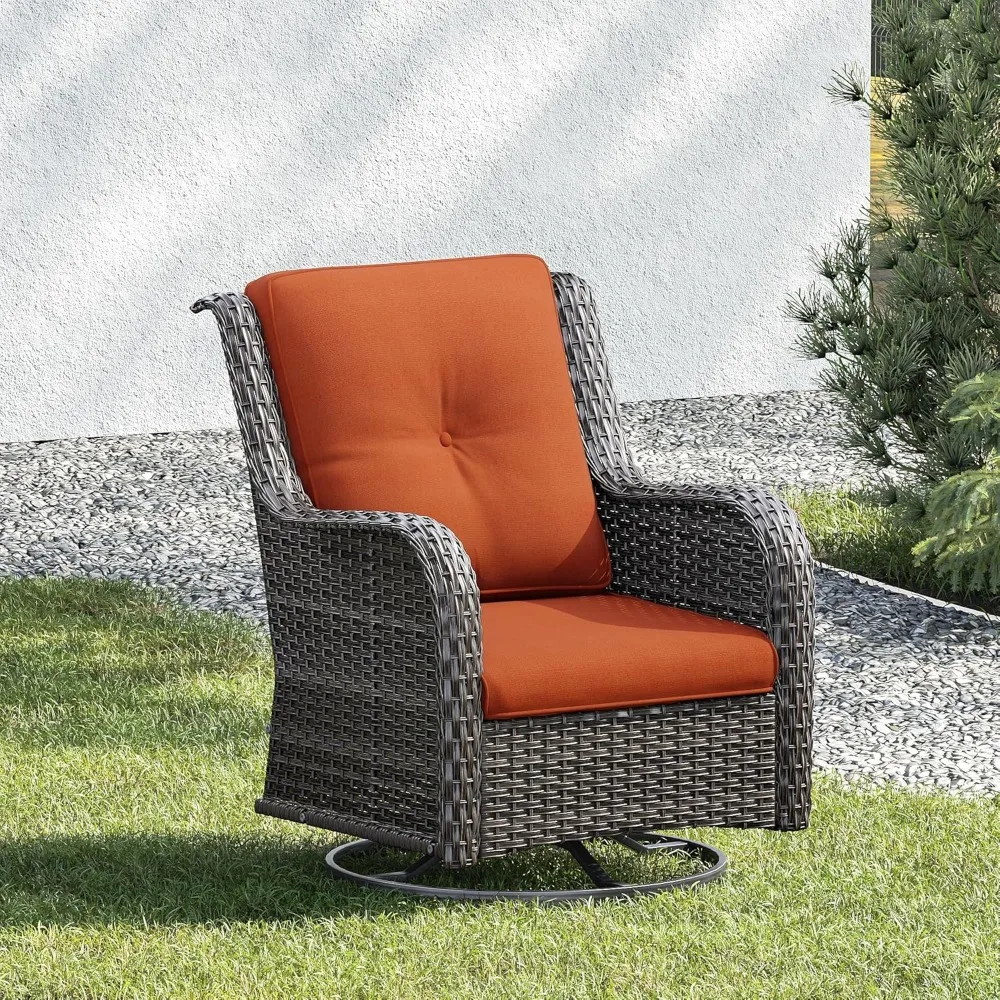 Luxury Wicker Patio Chairs, Outdoor Swivel Rocking Chair with Thickened Cushions, Patio Rattan Furniture for Porch, Deck Use
Luxury Wicker Patio Chairs, Outdoor Swivel Rocking Chair with Thickened Cushions, Patio Rattan Furniture for Porch, Deck Use