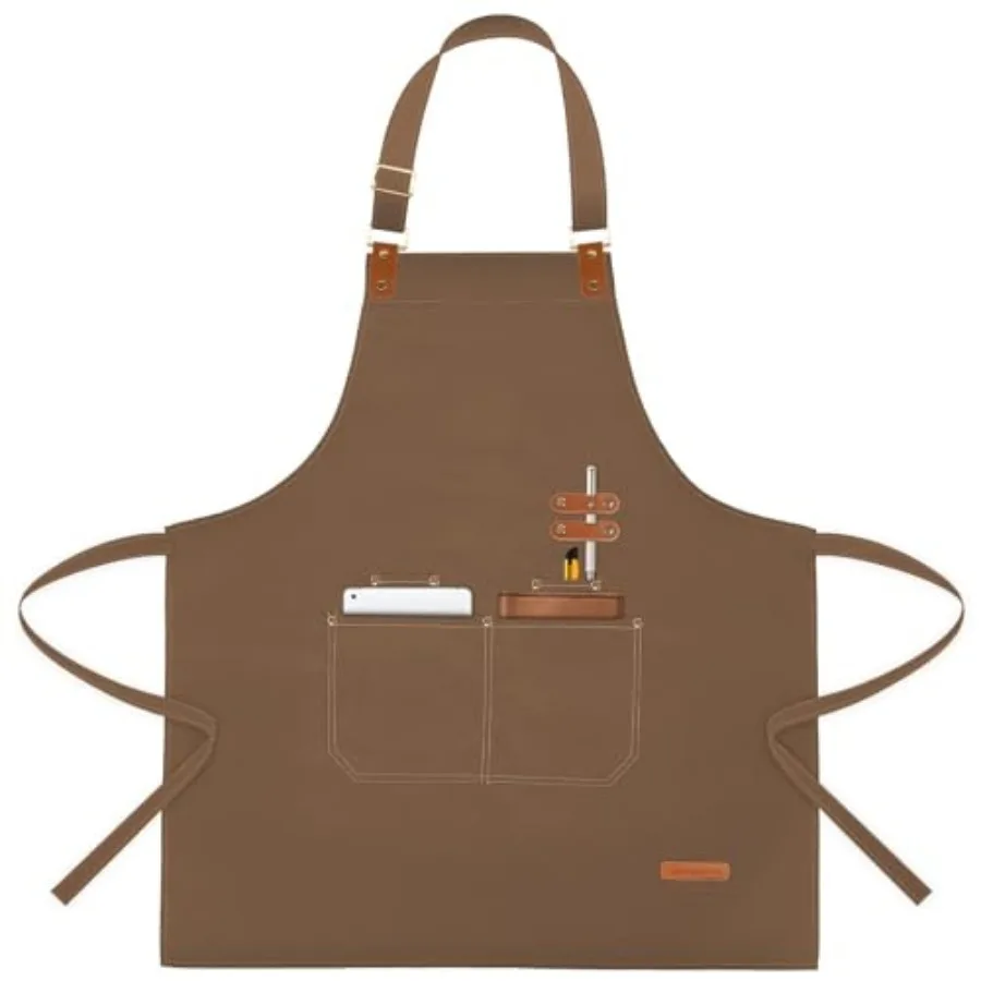 Chef Apron for Men Women with Pockets Adjustable Strap, Water Repellent Apron for Cooking, Baking
Chef Apron for Men Women with Pockets Adjustable Strap, Water Repellent Apron for Cooking, Baking