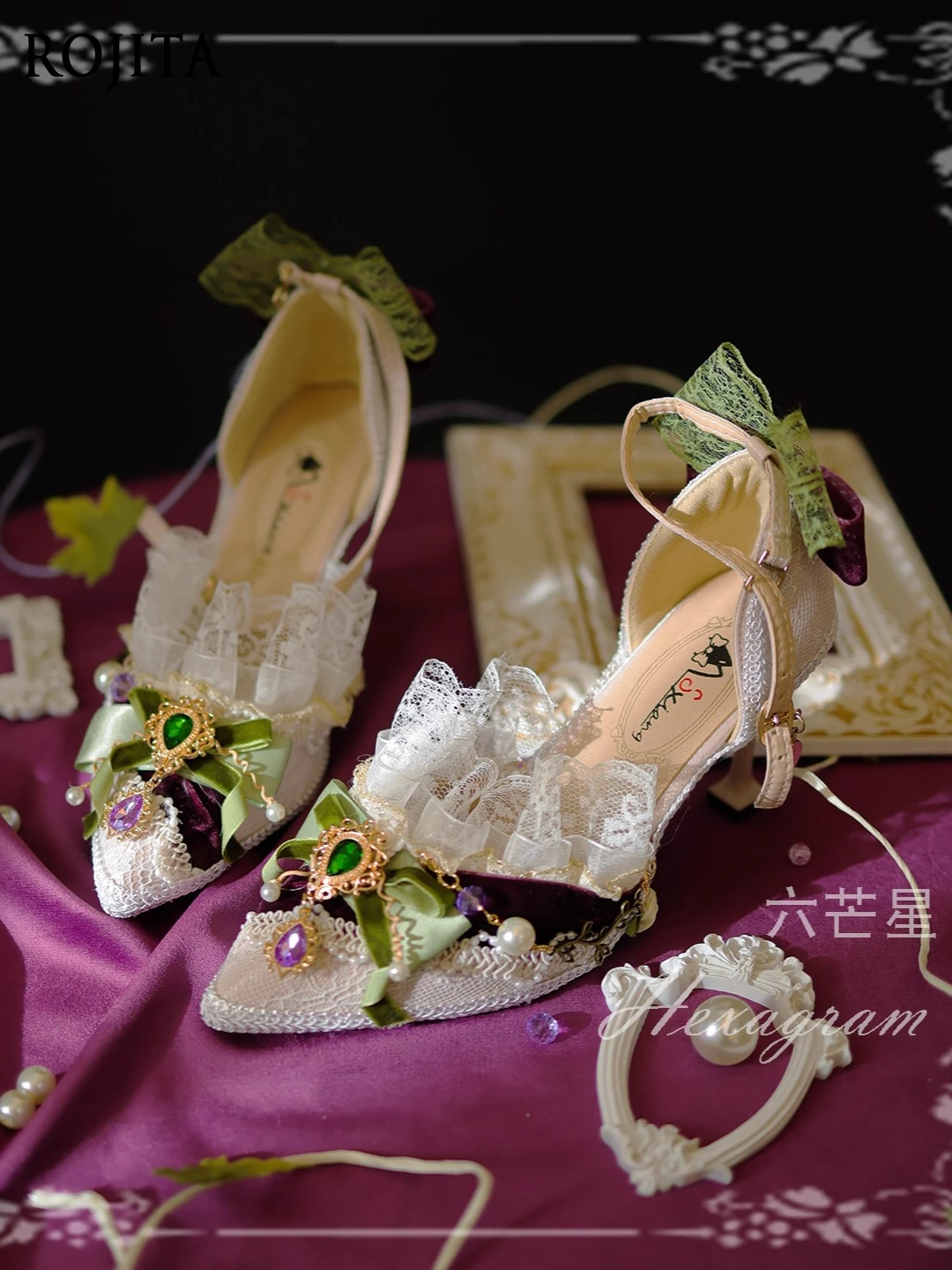 Girl's Hexagram Lolita Original Handmade Pointed Toe Cat Heel Dress Lo High Heels 2025 Spring Autumn Pointed Shoes
Girl's Hexagram Lolita Original Handmade Pointed Toe Cat Heel Dress Lo High Heels 2025 Spring Autumn Pointed Shoes