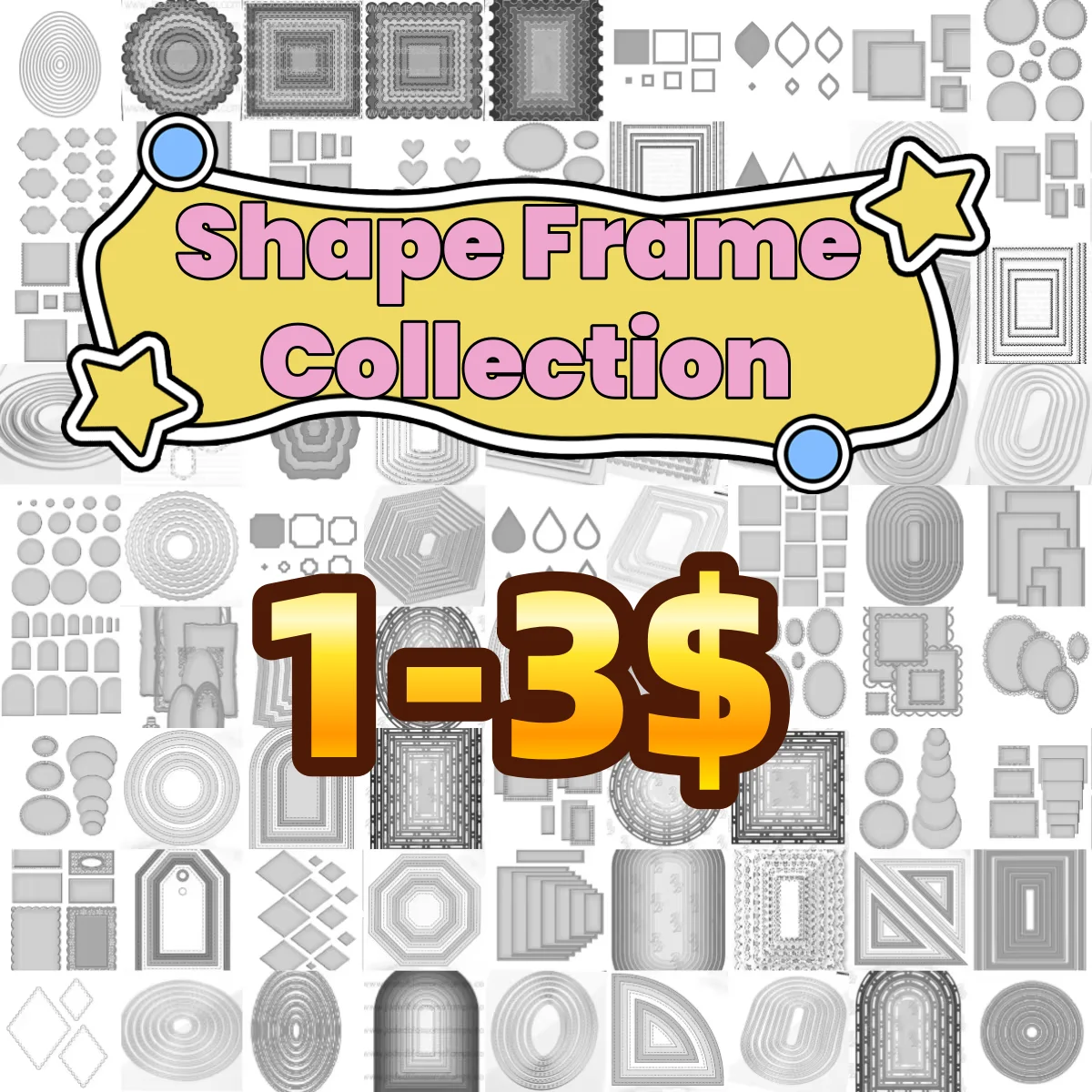 Shape Frame Series Metal Cutting Dies DIY Card Scrapbook Embossed Paper Album Craft Supplies Template Decoration 1-3$ Clearance
Shape Frame Series Metal Cutting Dies DIY Card Scrapbook Embossed Paper Album Craft Supplies Template Decoration 1-3$ Clearance