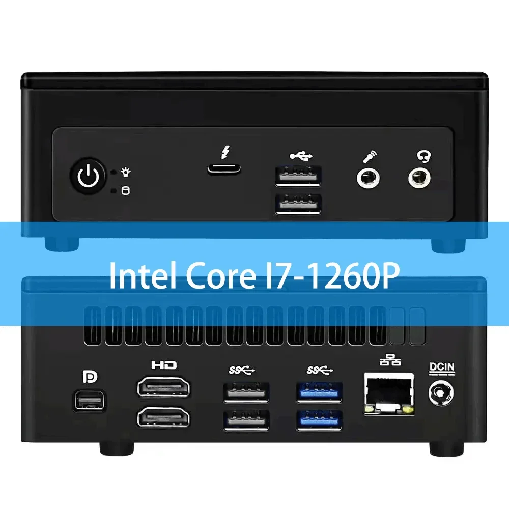 Wholesale Industrial Mini PC 12th Gen Core I7 1260P Computer Support Three Display Full-featured Type-c Industrial Computer 
Wholesale Industrial Mini PC 12th Gen Core I7 1260P Computer Support Three Display Full-featured Type-c Industrial Computer