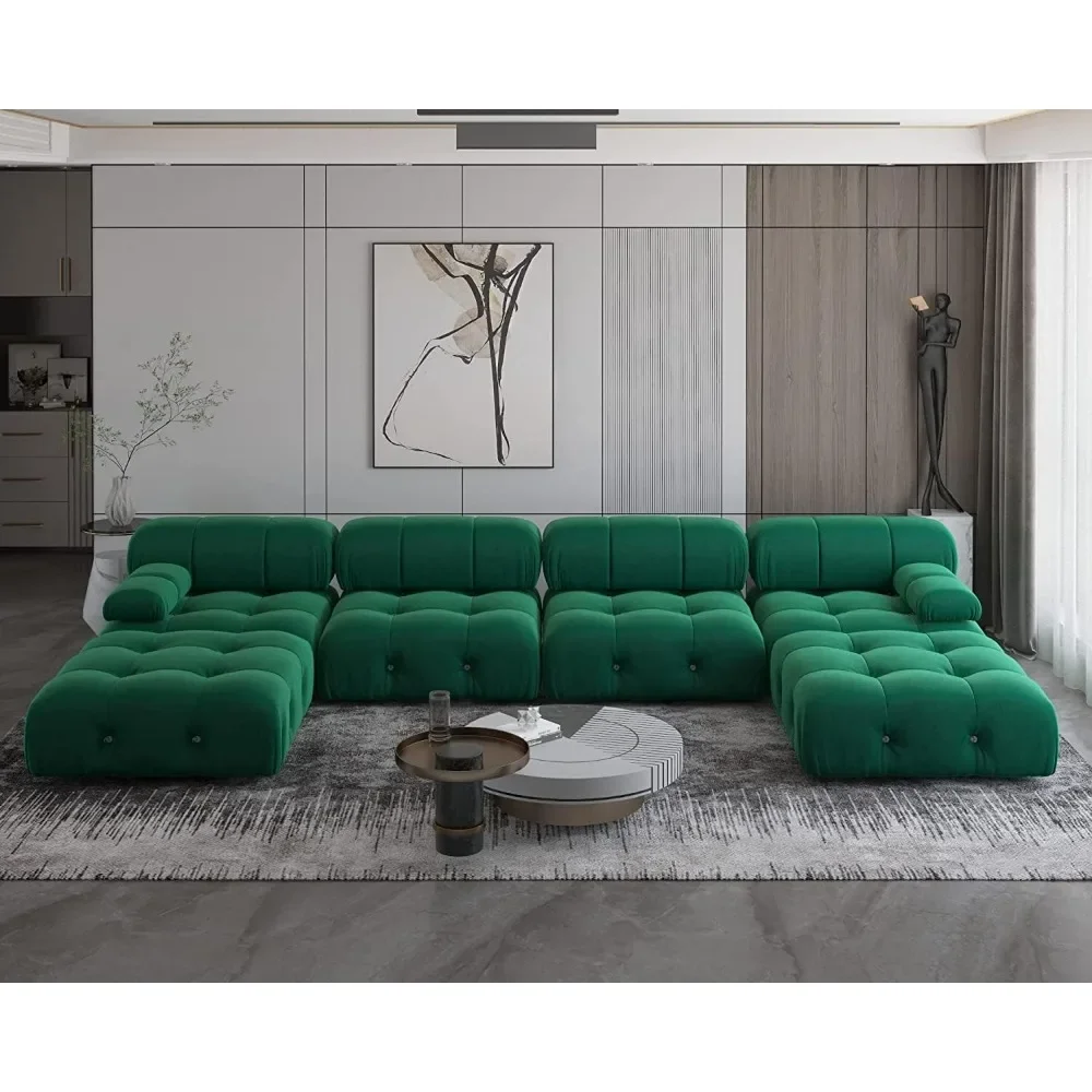 Nordic Sofa 138" Convertible Modular Sectional Couch, U-Shaped Minimalist Velvet , Mid-Century Modern Comfy
Nordic Sofa 138" Convertible Modular Sectional Couch, U-Shaped Minimalist Velvet , Mid-Century Modern Comfy