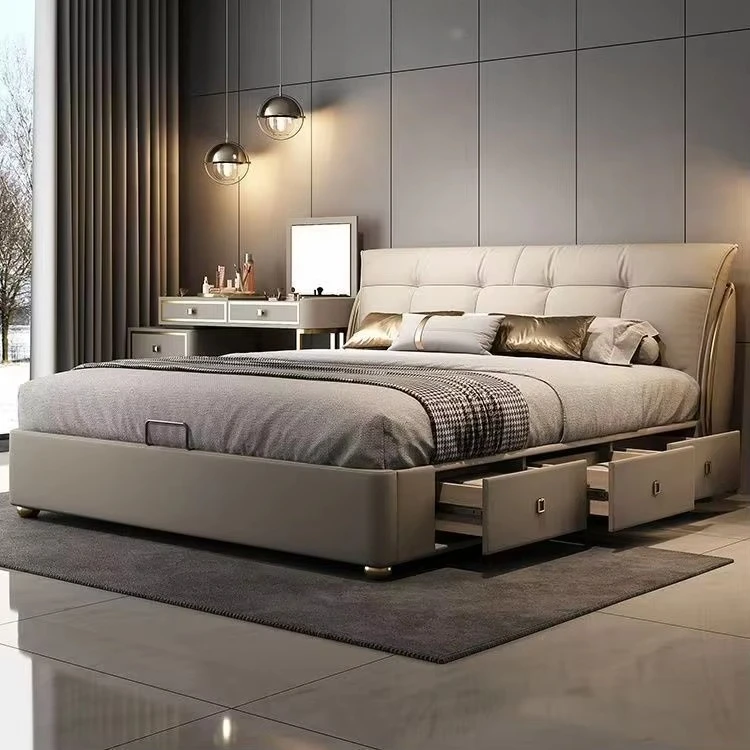 ¥%Minimalist Design Italian Modern Luxury Wooden Soft Genuine Leather Double King Queen Size Bed Frame for Home Hotel Villa
¥%Minimalist Design Italian Modern Luxury Wooden Soft Genuine Leather Double King Queen Size Bed Frame for Home Hotel Villa