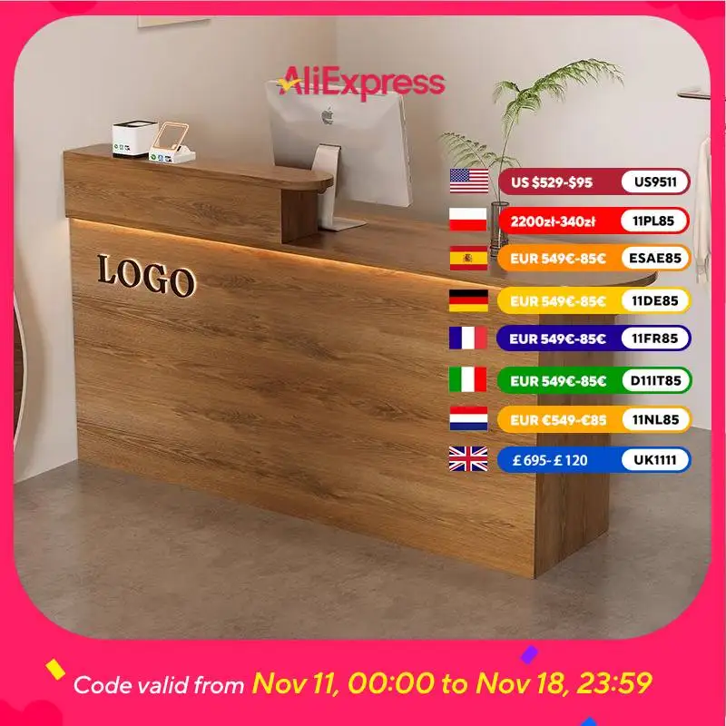 Brown Beauty Reception Desks Display Aesthetics Business Modern Reception Desks Hutch Luxury Empfangatheke Office Furniture
Brown Beauty Reception Desks Display Aesthetics Business Modern Reception Desks Hutch Luxury Empfangatheke Office Furniture